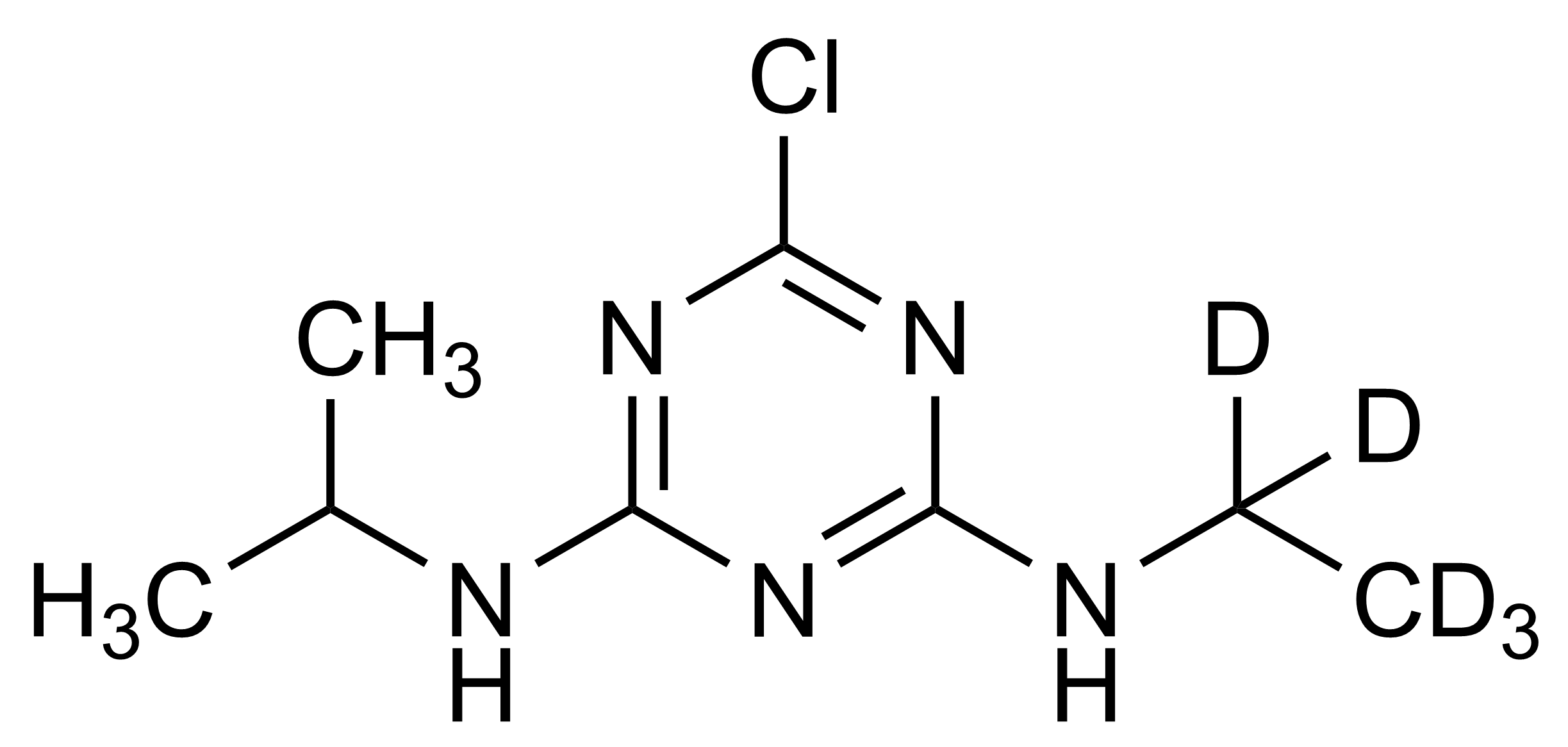 Atrazine D5 (CAS 163165-75-1) reference standard molecular structure for LC-MS/MS and GC-MS