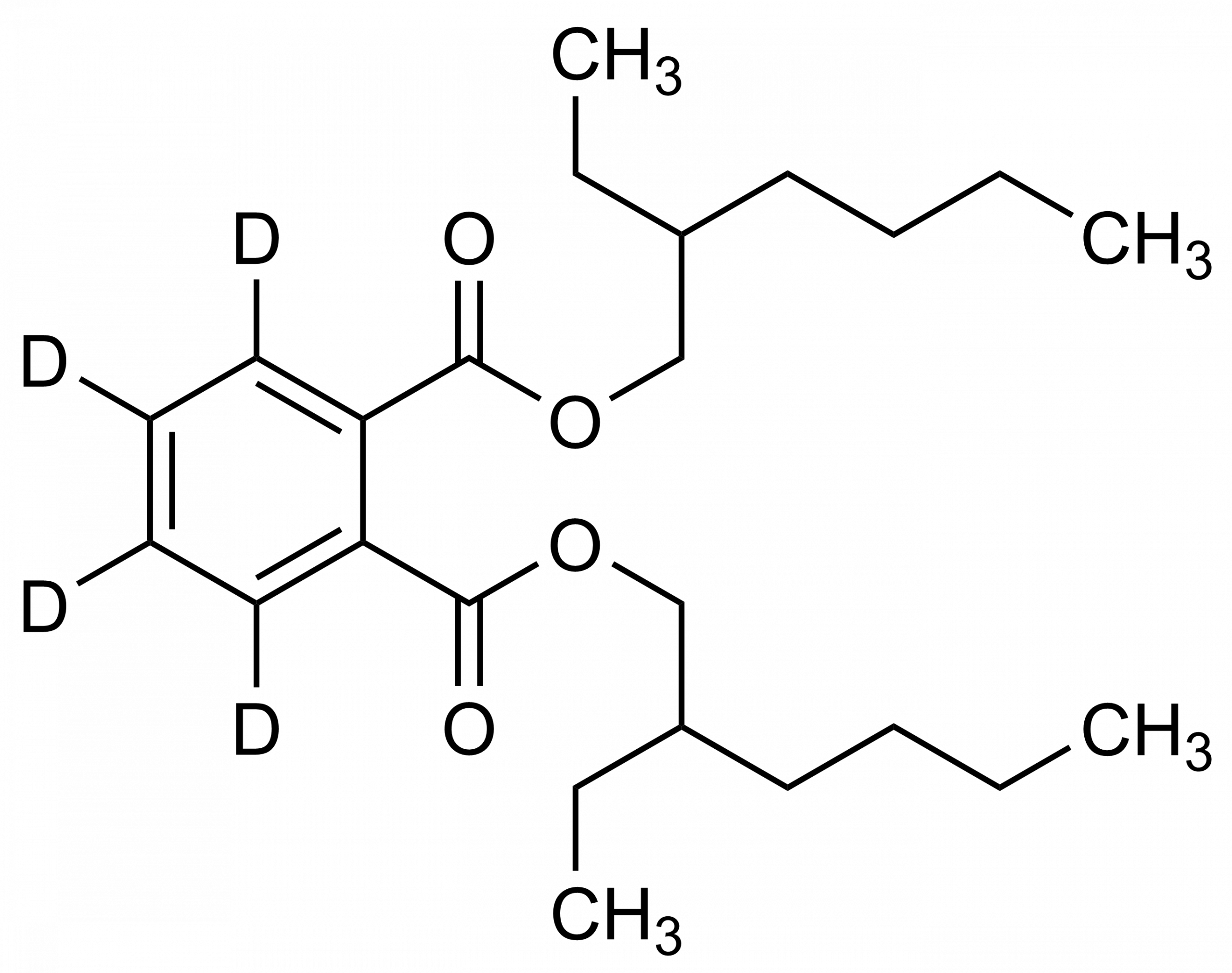 Di-(2-ethylhexyl) phthalate-D4 molecular structure reference standard for LC-MS/MS and GC-MS