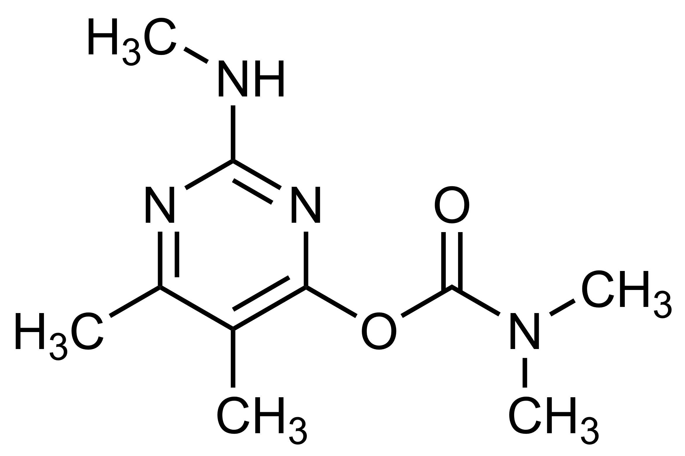 Desmethyl pirimicarb Reference Standard Structure - WITEGA Desmethyl pirimicarb reference standard molecular structure