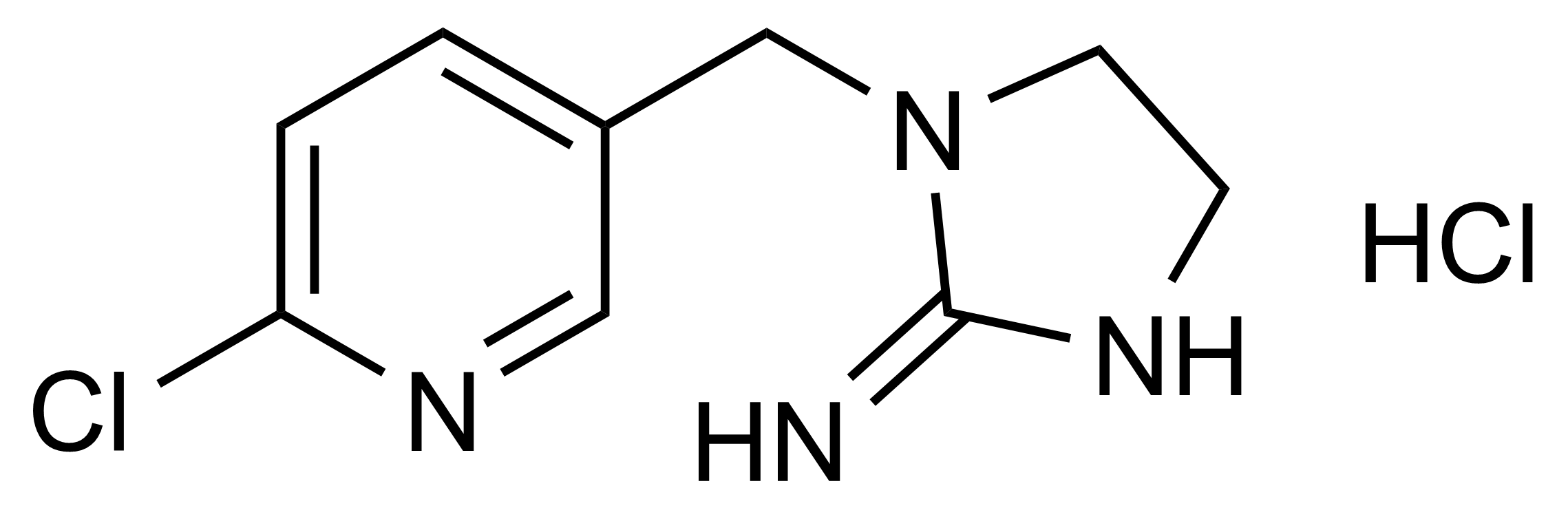 Desnitro imidacloprid hydrochloride reference standard molecular structure (CAS 127202-53-3)