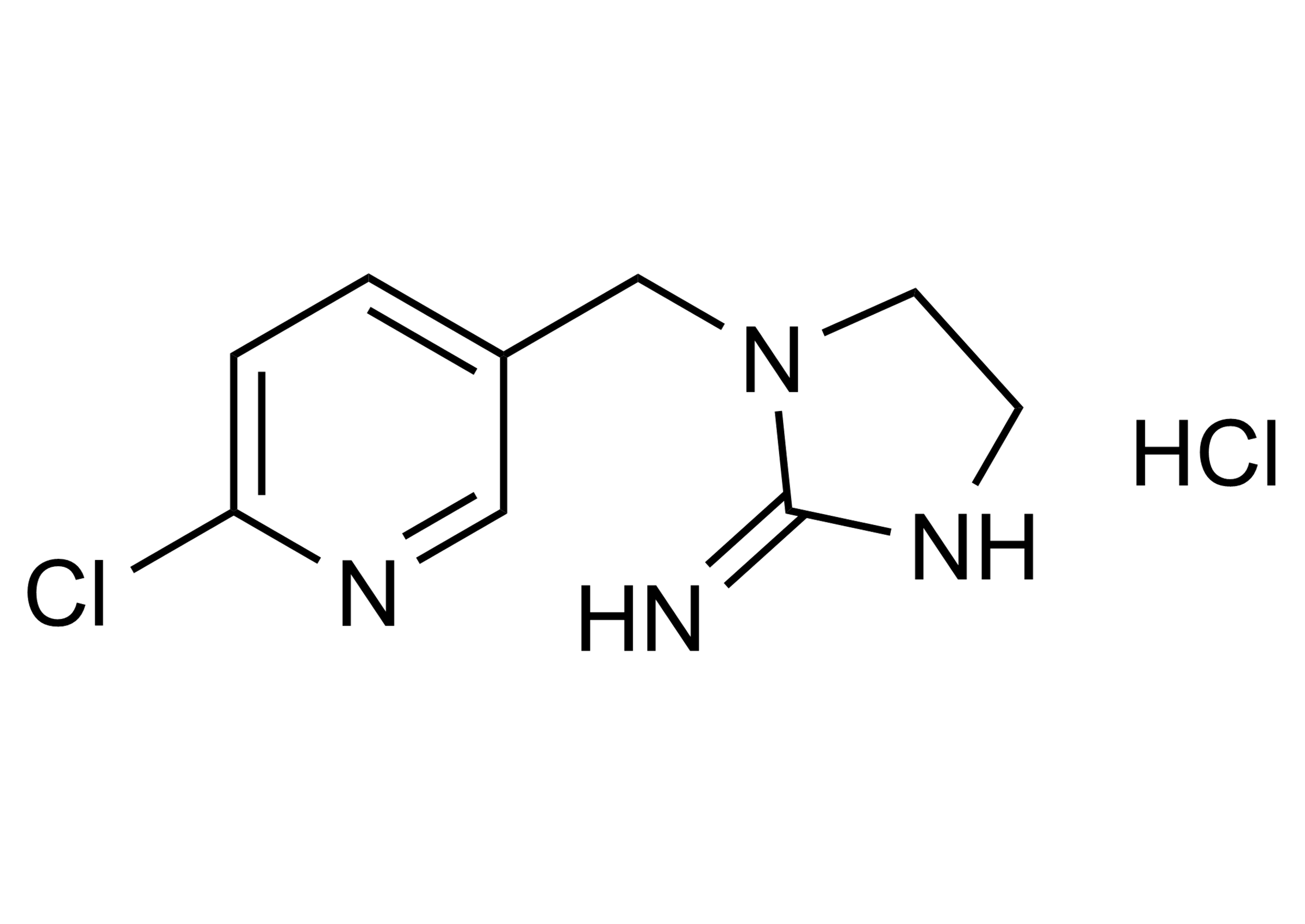 Desnitro imidacloprid hydrochloride reference standard - molecular structure Desnitro imidacloprid hydrochloride reference standard molecular structure (CAS 127202-53-3)