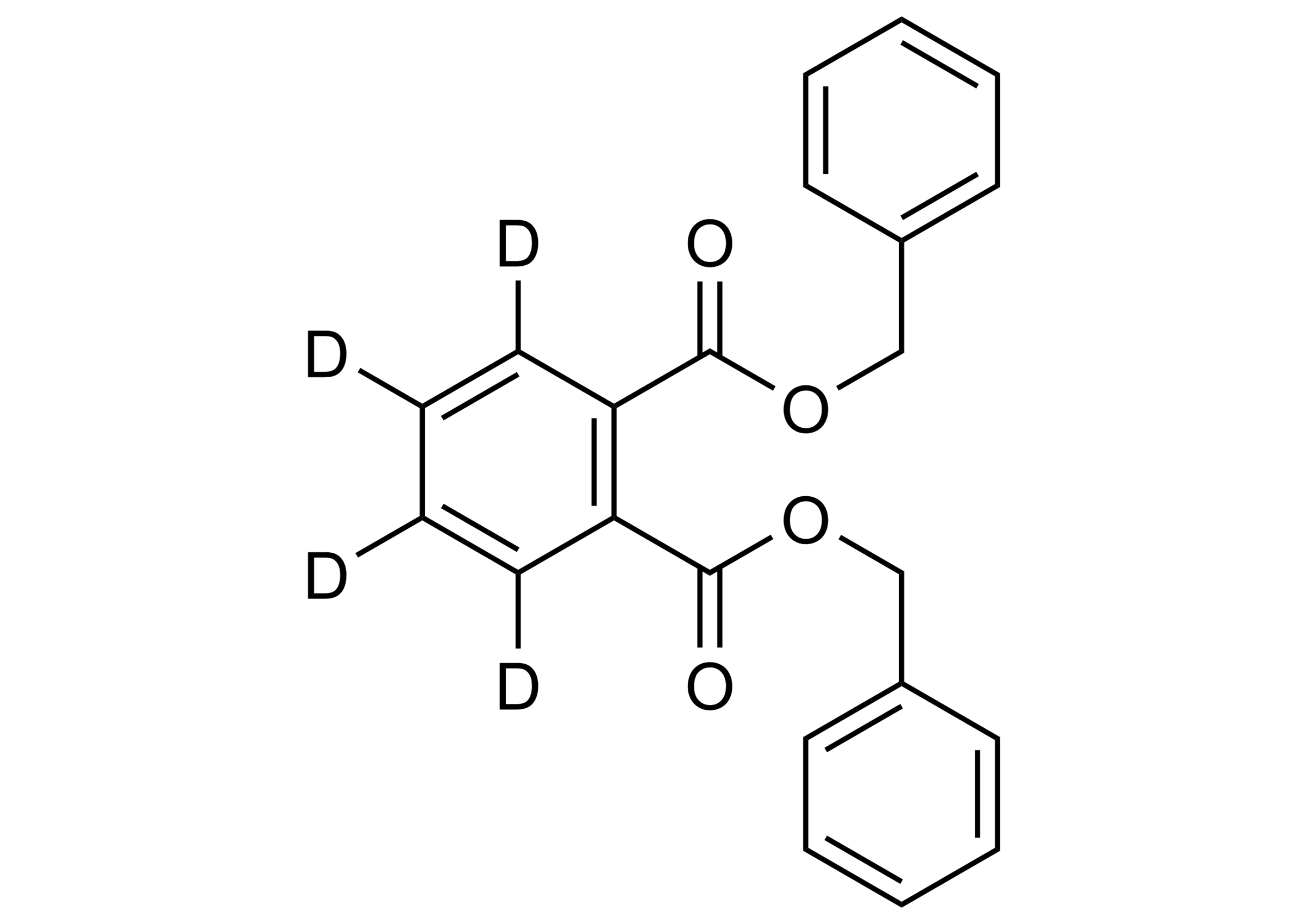 Dibenzyl phthalate-D4 Reference Standard Structure - CAS 1015854-62-2 Dibenzyl phthalate-D4 reference standard molecular structure for LC-MS/MS and GC-MS (CAS 1015854-62-2)