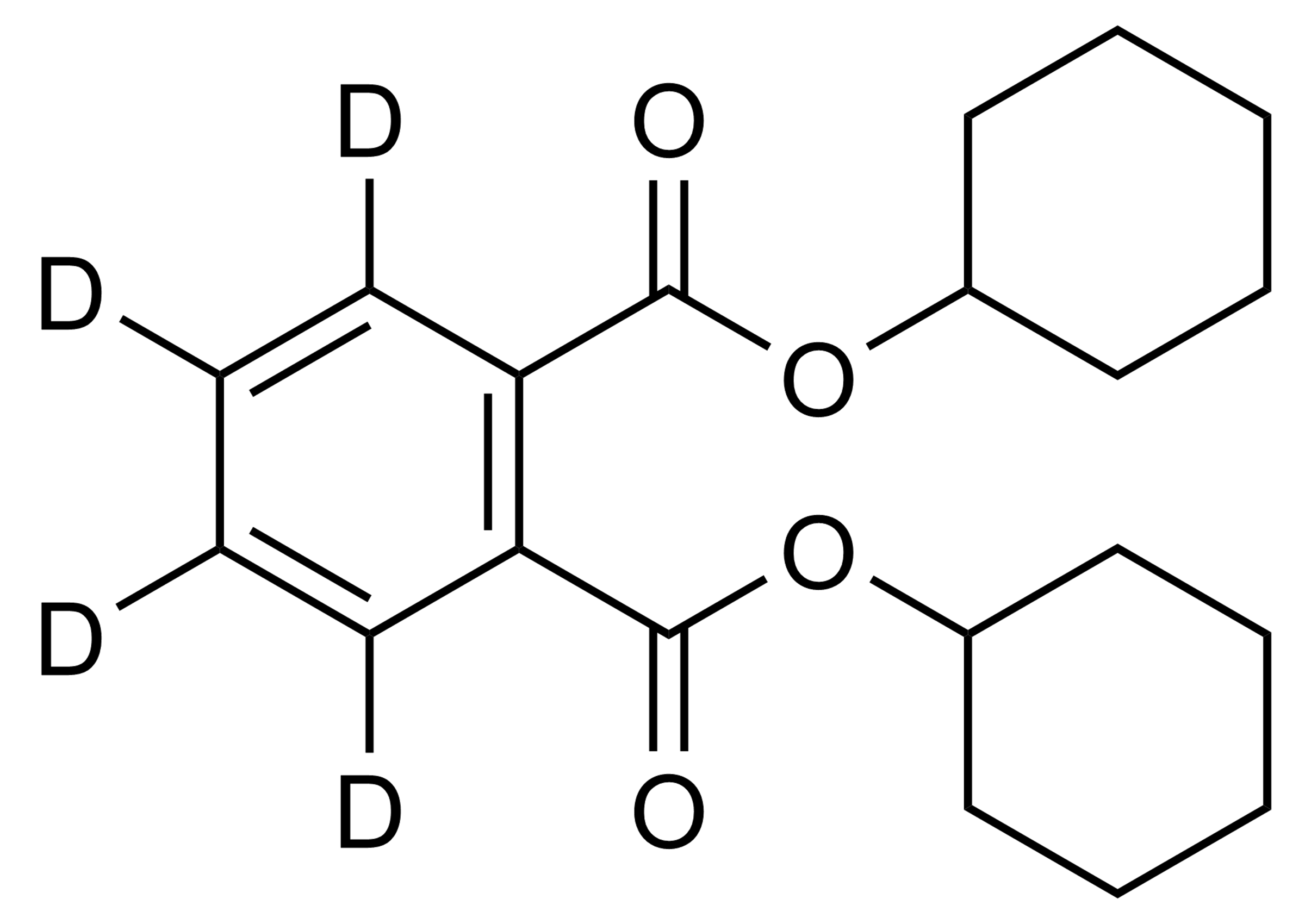 Dicyclohexyl phthalate D4 Reference Standard Molecular Structure Molecular structure of Dicyclohexyl phthalate D4 reference standard CAS 358731-25-6