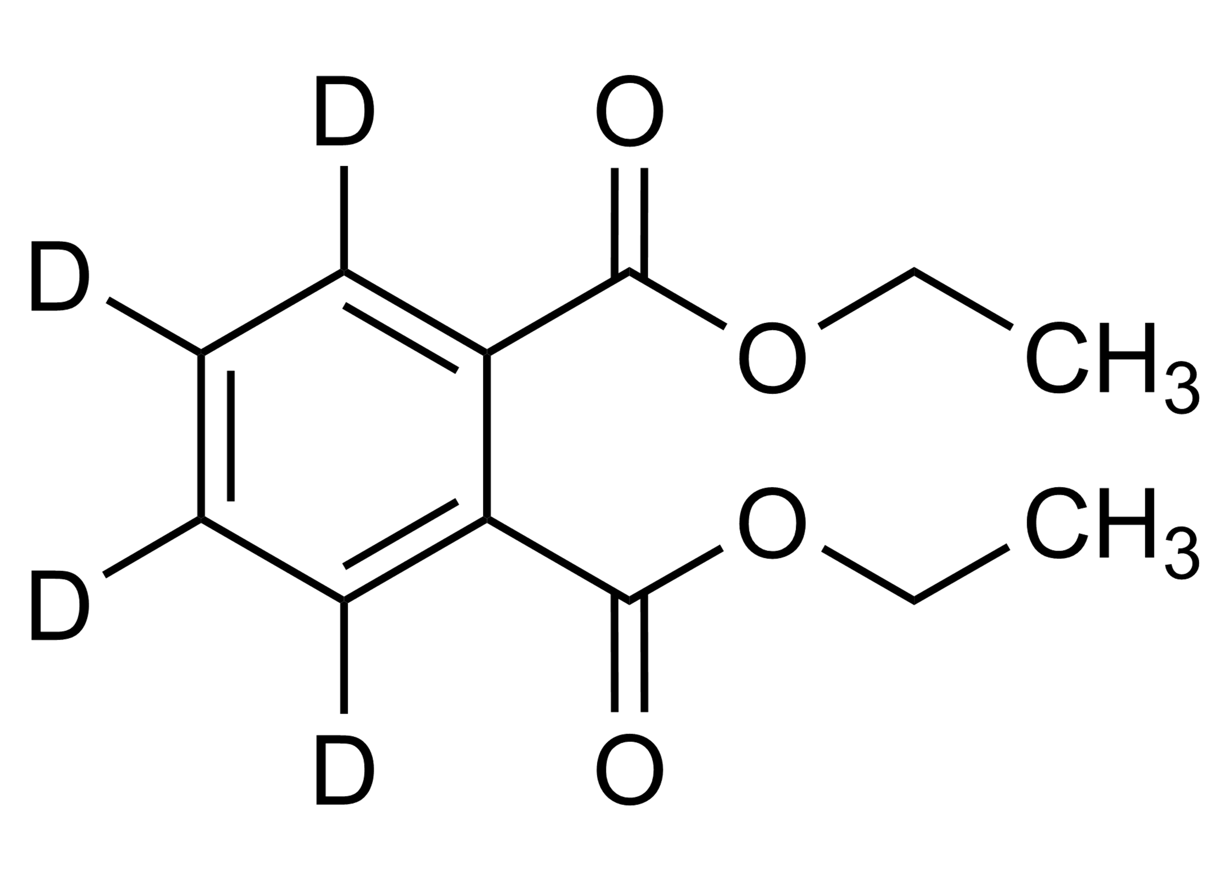 Diethyl phthalate D4 Reference Standard Structure Diethyl phthalate D4 reference standard molecular structure for LC-MS/MS and GC-MS analysis