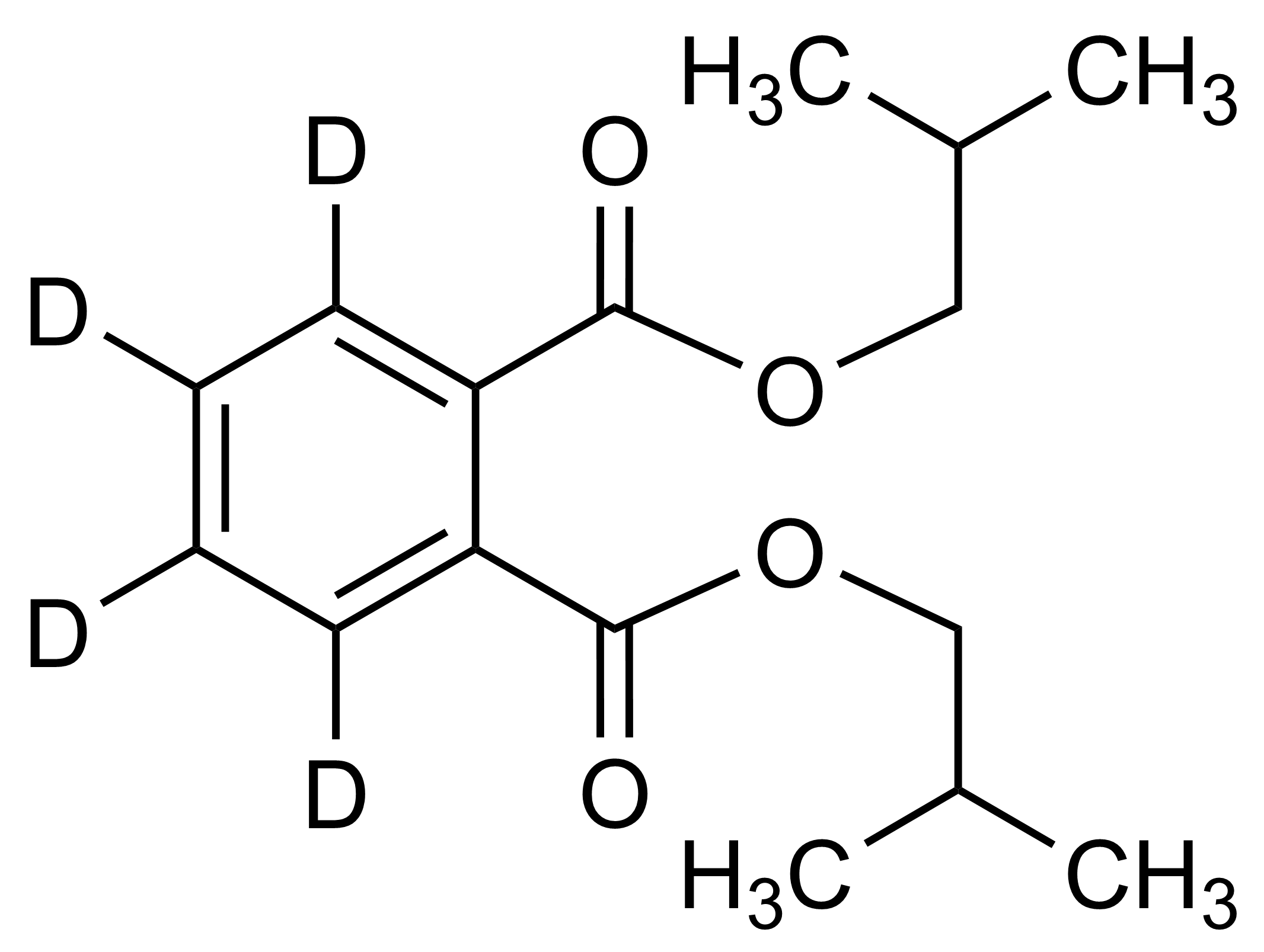 Di iso butyl phthalate D4 molecular structure for reference standard (CAS 358730-88-8)