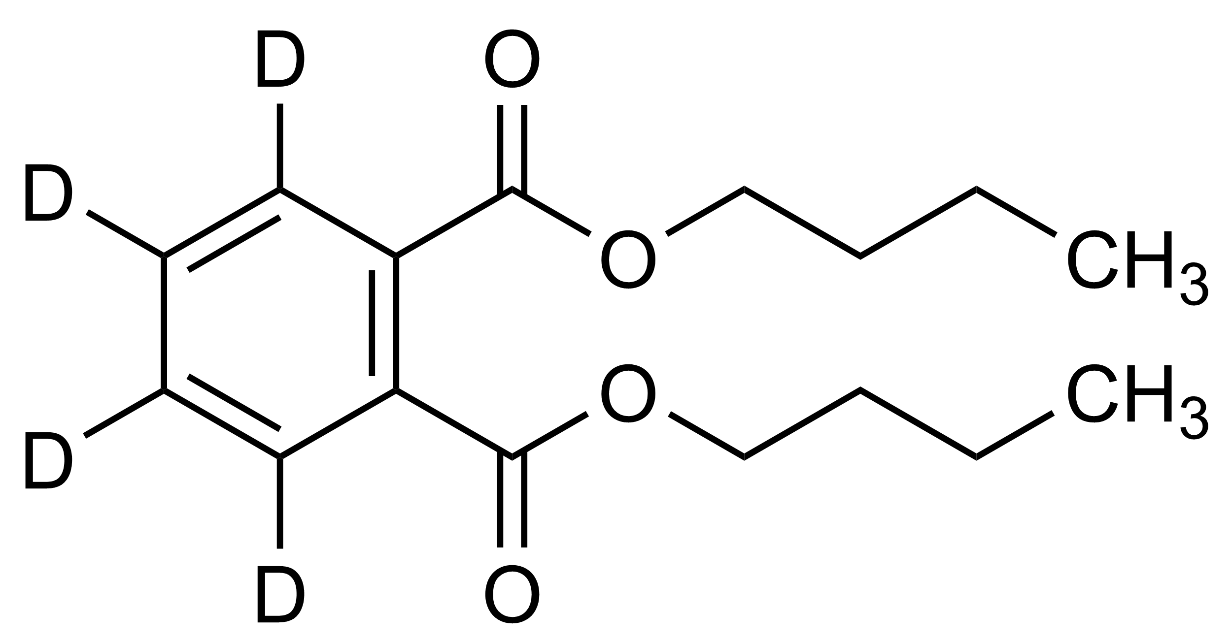 Di-n-butyl phthalate-D4 molecular structure reference standard for LC-MS/MS and GC-MS