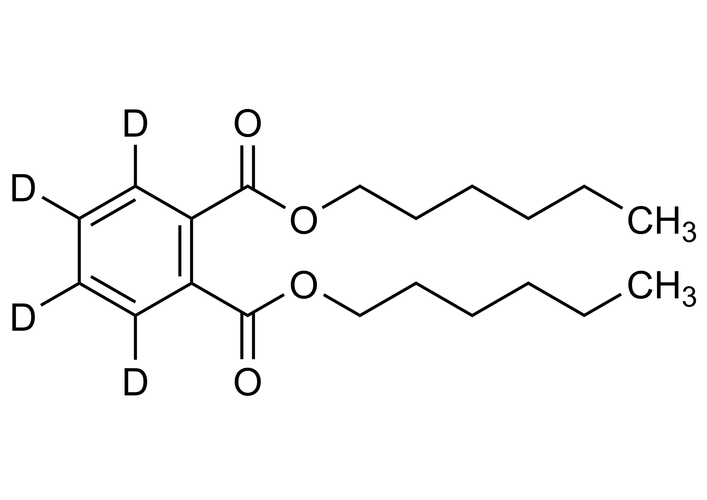 Di-n-hexyl phthalate-D4 molecular structure reference standard for LC-MS/MS and GC-MS