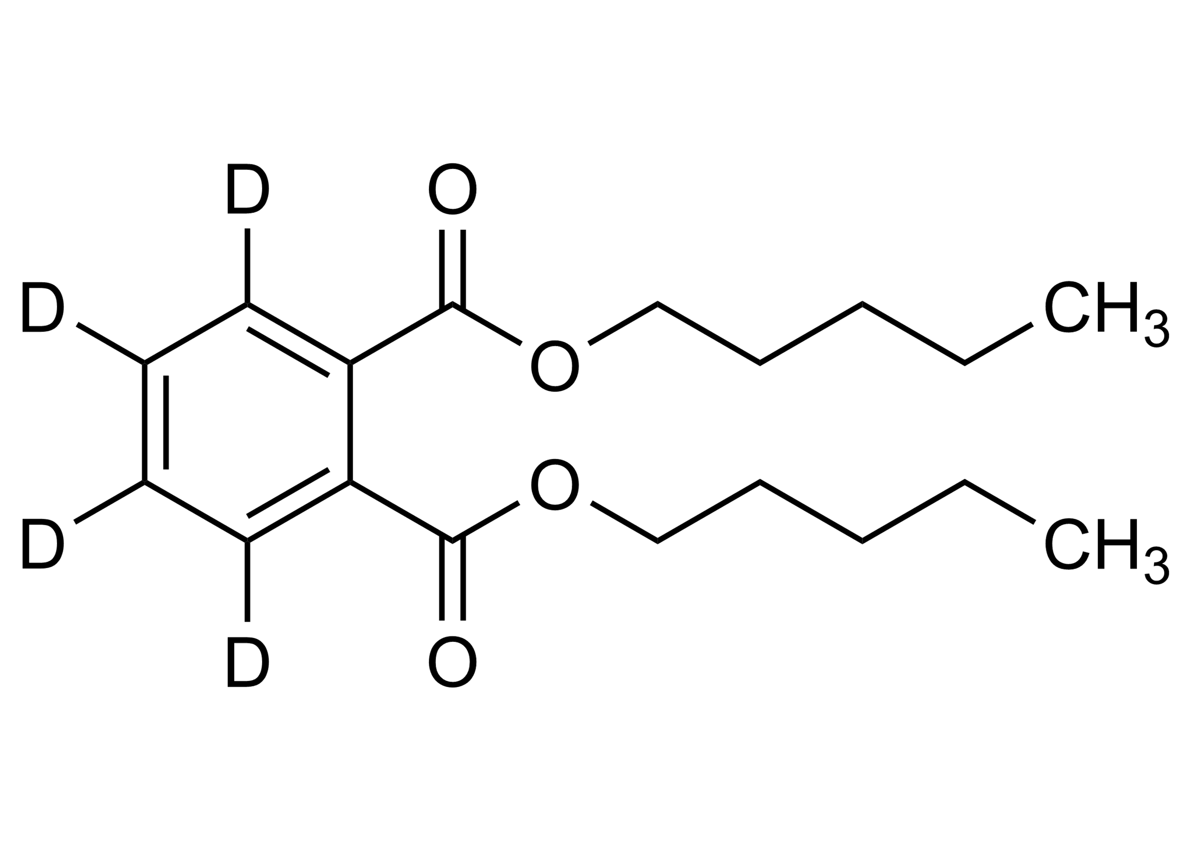 Di n pentyl phthalate D4 Reference Standard Molecular Structure Di n pentyl phthalate D4 reference standard molecular structure