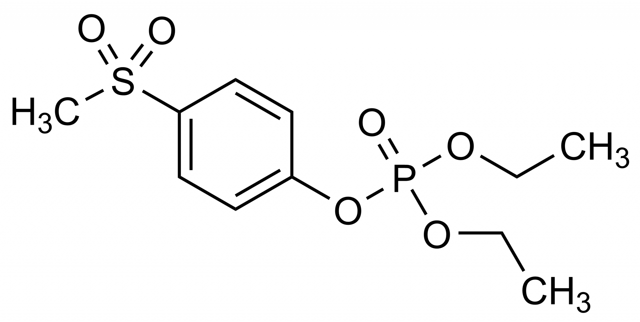 Fensulfothion PO sulfone Reference Standard Structure Molecular structure of Fensulfothion PO sulfone reference standard (CAS 6132-17-8)