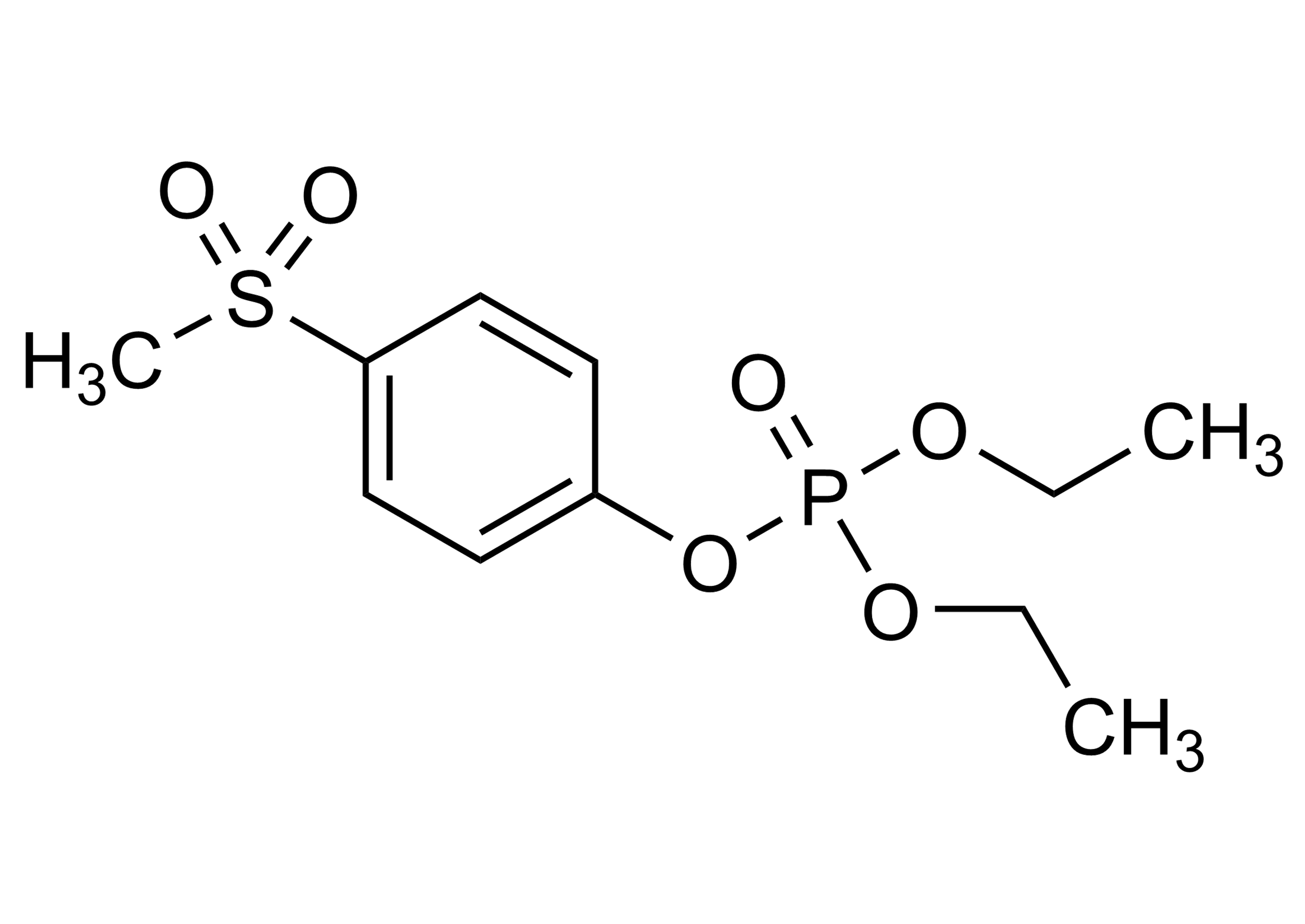 Fensulfothion PO sulfone Reference Standard Structure Molecular structure of Fensulfothion PO sulfone reference standard (CAS 6132-17-8)