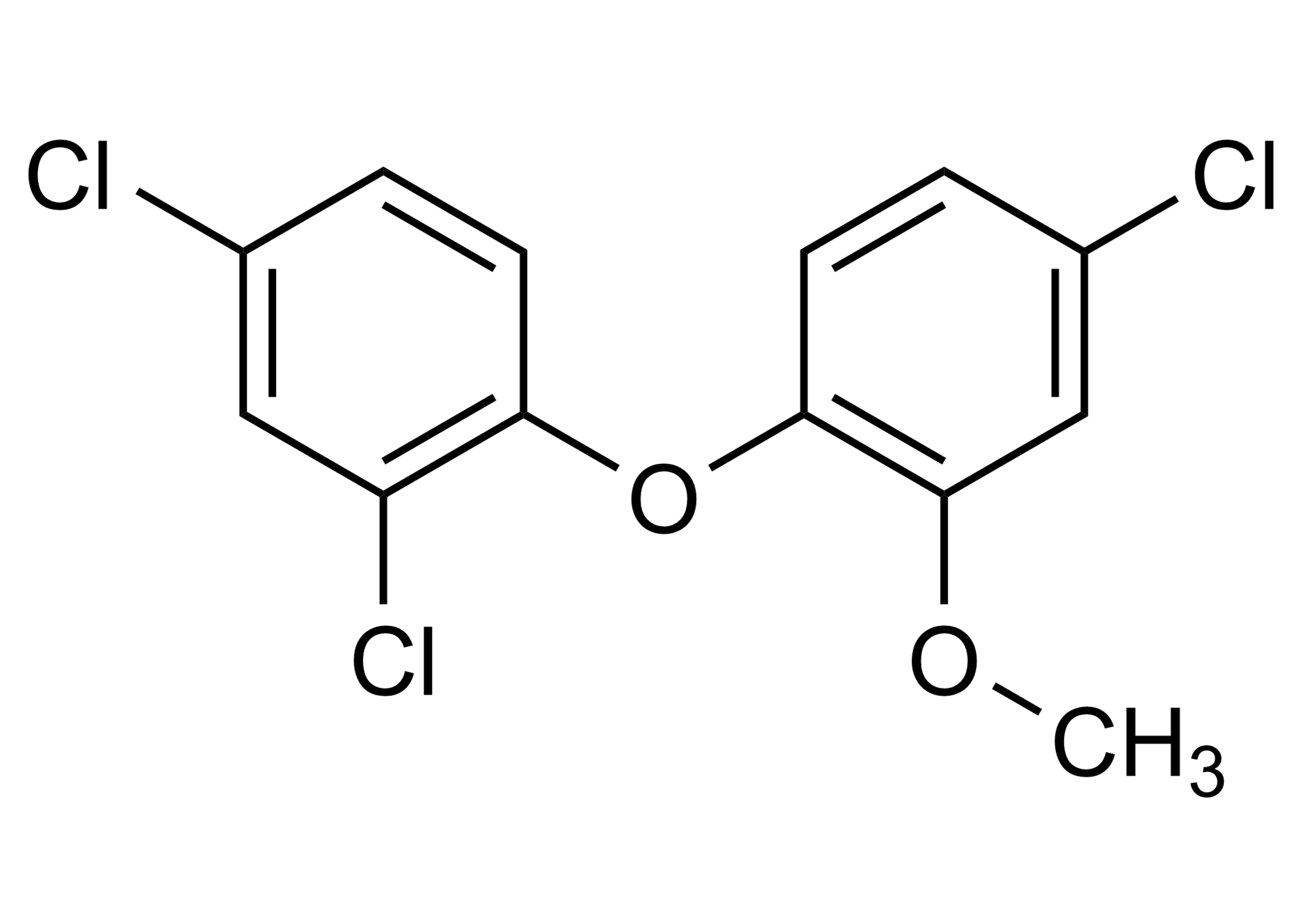 Methyl Triclosan Reference Standard Structure CAS 4640-01-1 Methyl Triclosan reference standard molecular structure (CAS 4640-01-1)