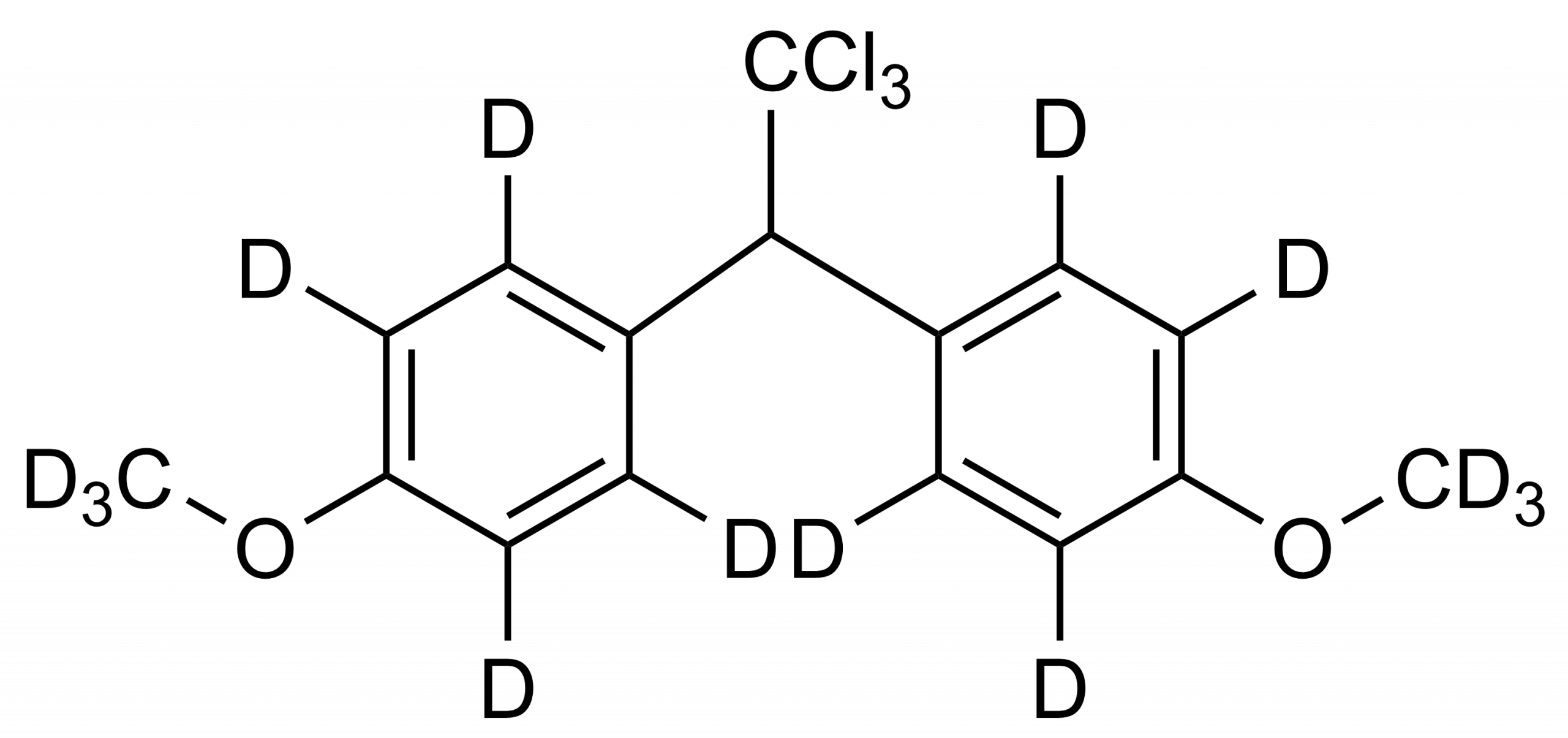 Methoxychlor D14 Reference Standard Structure Methoxychlor D14 reference standard molecular structure for LC-MS/MS and GC-MS