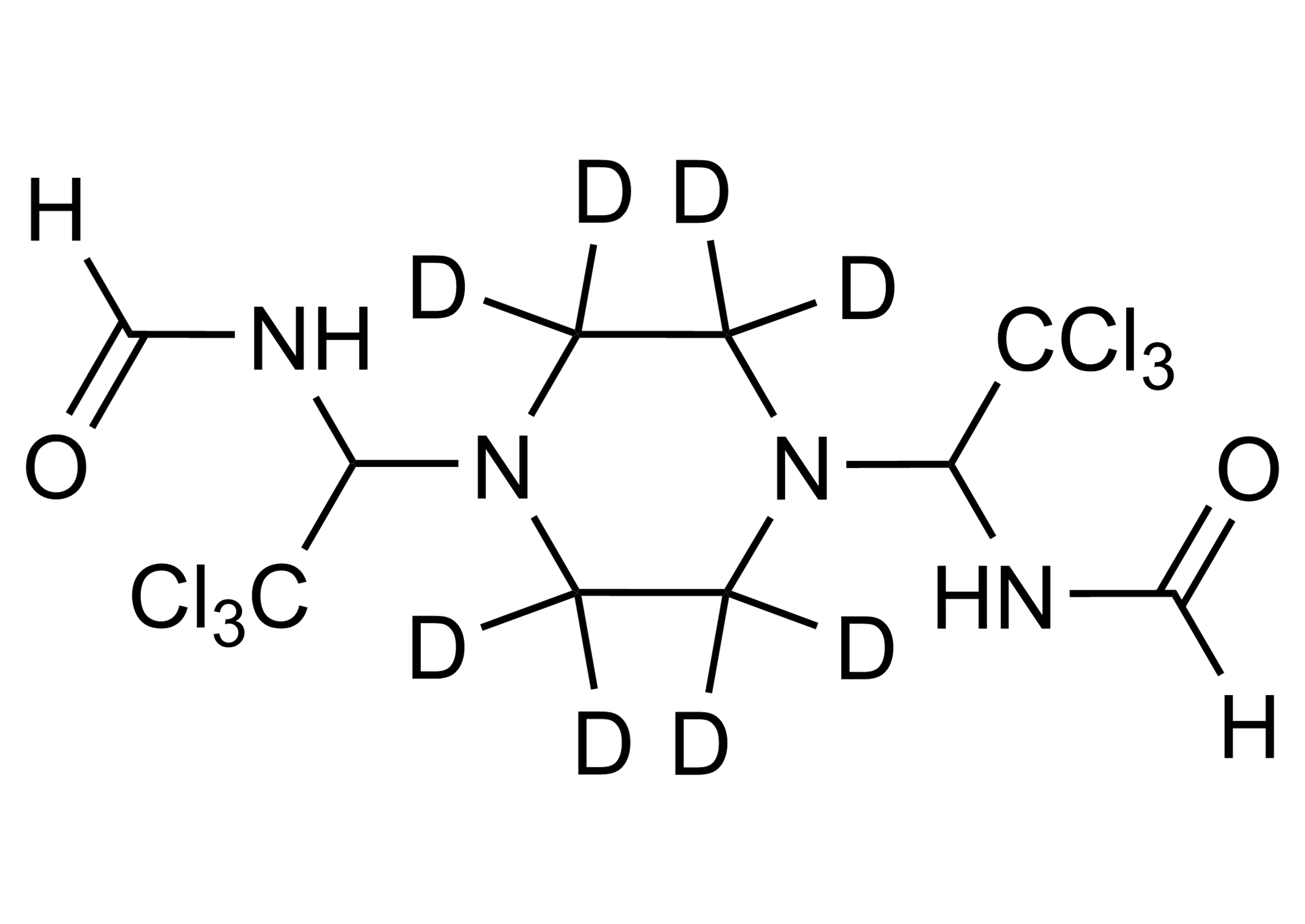 Triforine D8 Reference Standard Molecular Structure Triforine D8 reference standard molecular structure