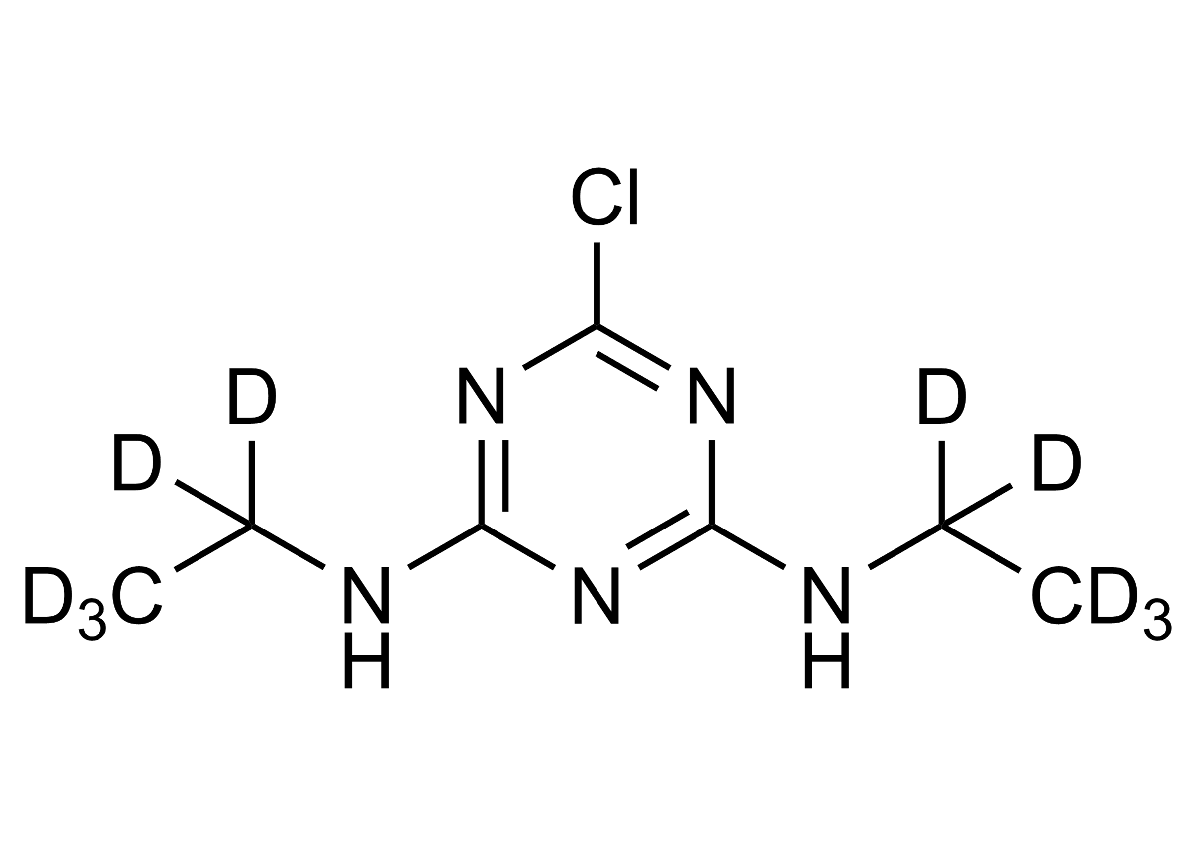 Simazin D10 reference standard structure for LC-MS/MS and GC-MS pesticide residue analysis