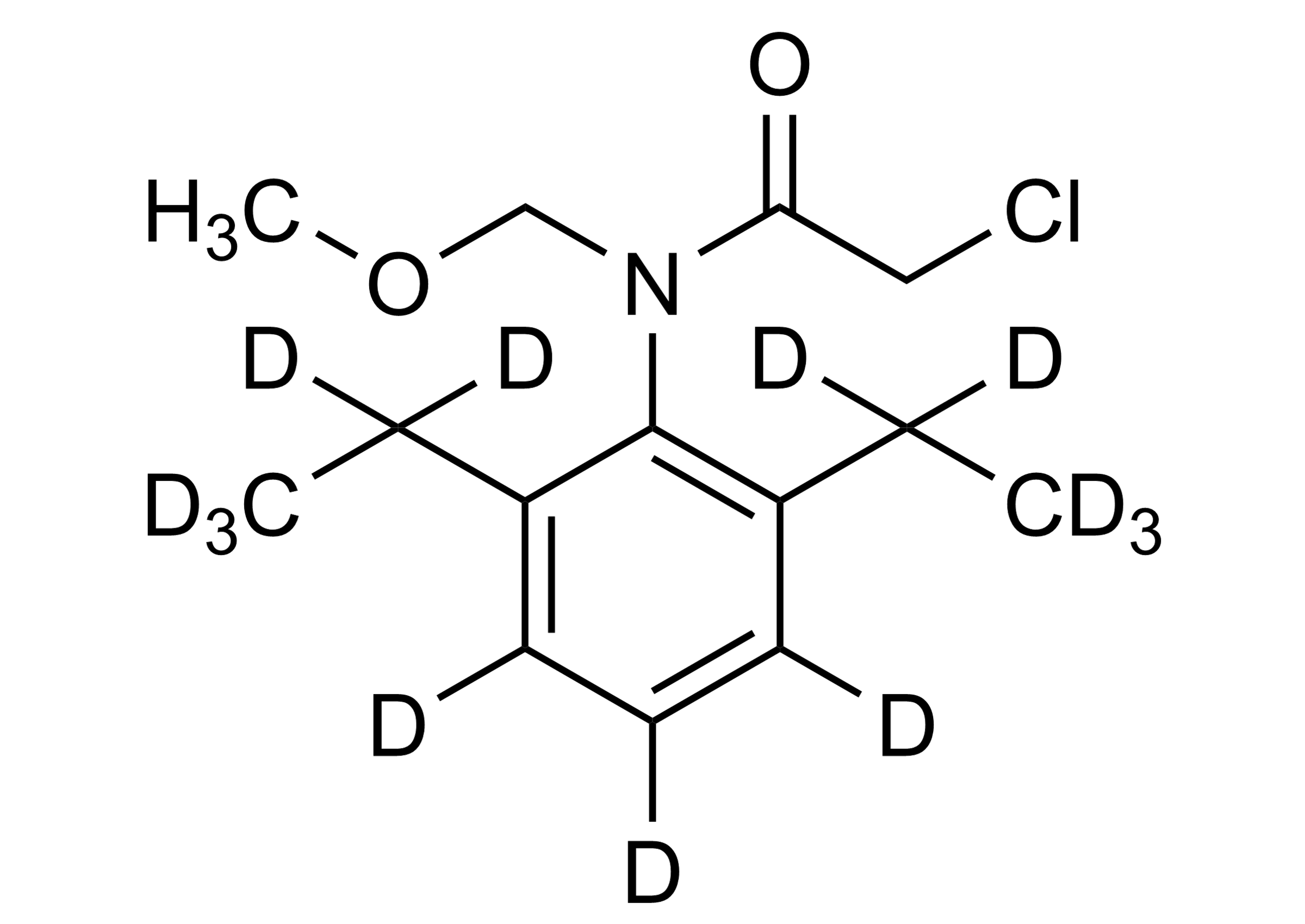 Alachlor-D13 Reference Standard Structure Alachlor-D13 molecular structure reference standard for LC-MS/MS and GC-MS