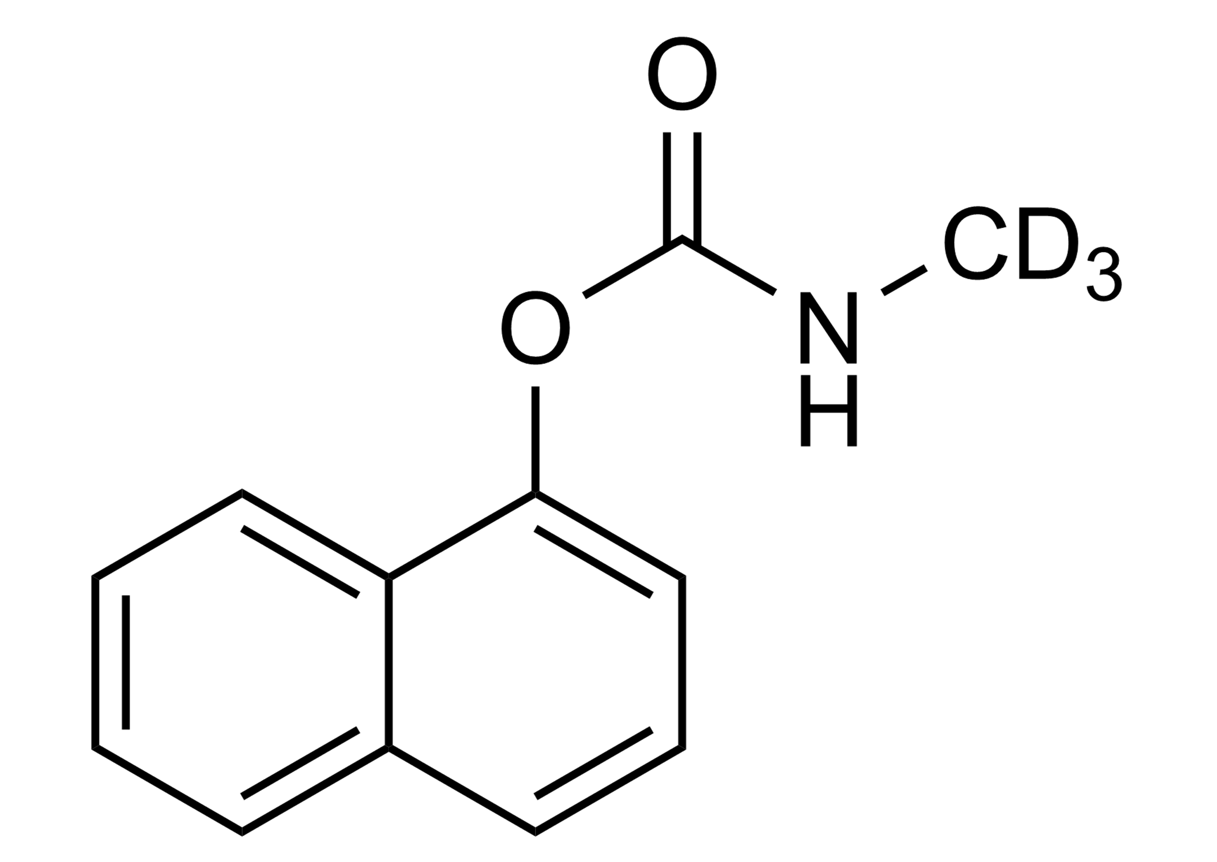 Carbaryl D3 Reference Standard Structure Carbaryl D3 reference standard molecular structure for LC-MS/MS and GC-MS calibration