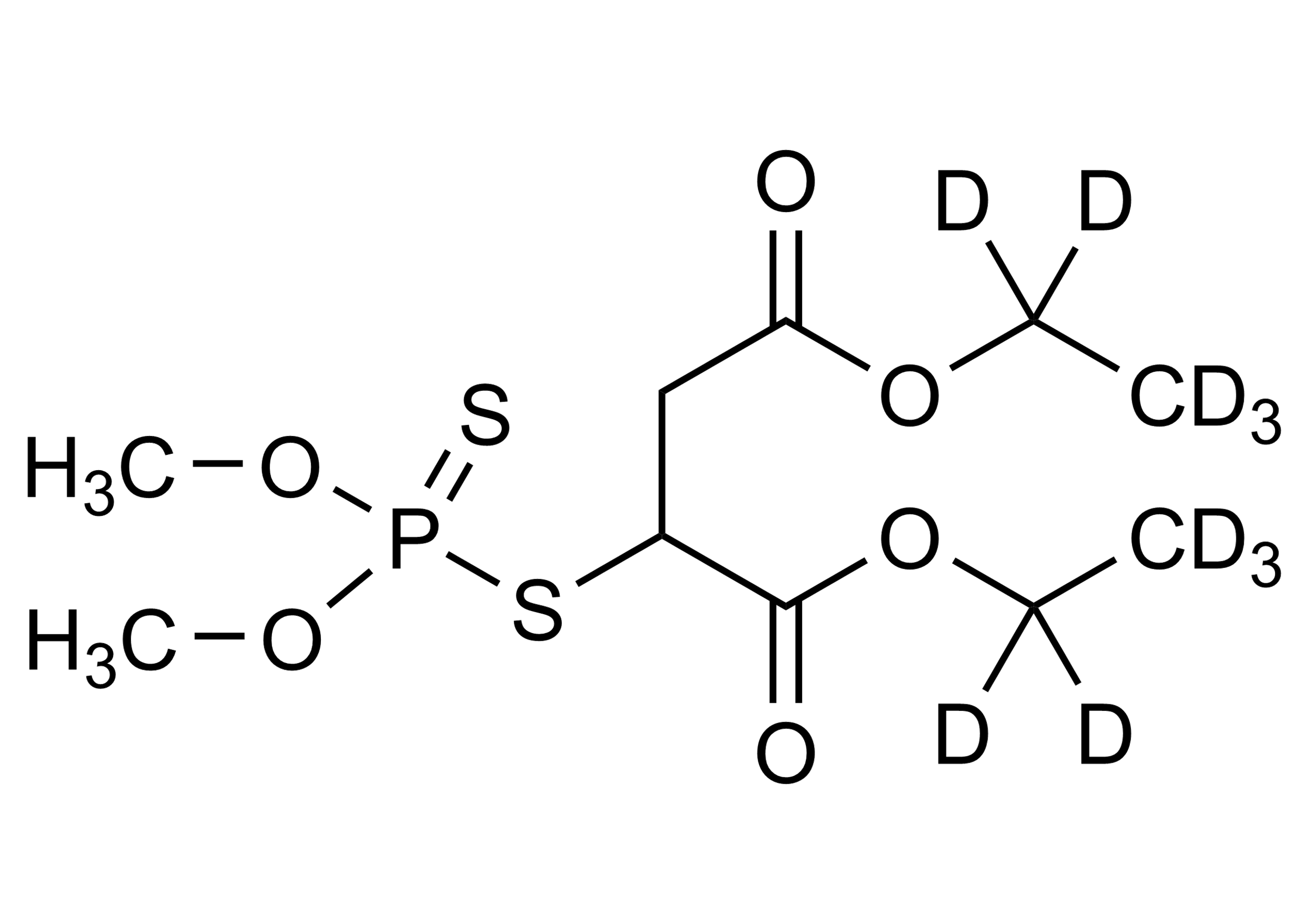 Malathion D10 Reference Standard Molecular Structure Malathion D10 (CAS 347841-48-9) reference standard molecular structure for LC-MS/MS and GC-MS calibration