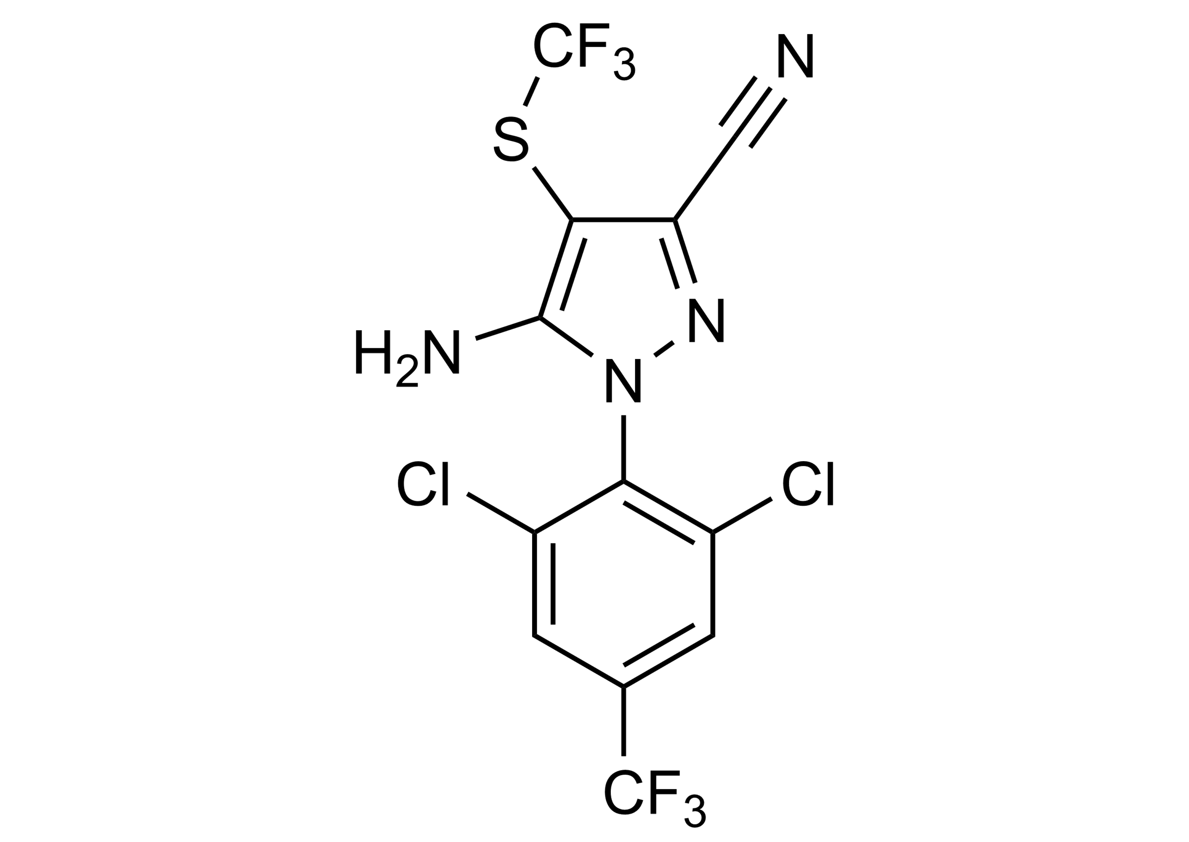 Fipronil sulfide reference standard structure image Fipronil sulfide reference standard molecular structure