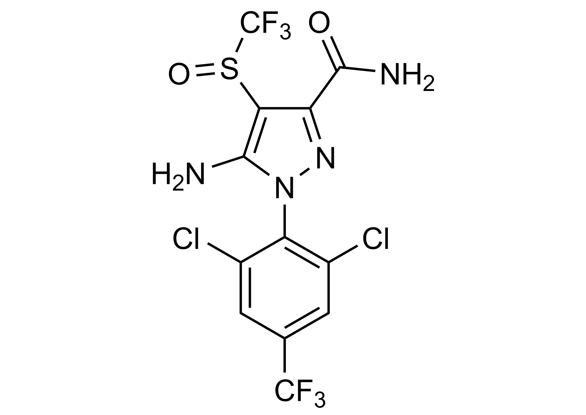 Fipronil carboxamide reference standard molecular structure Fipronil carboxamide reference standard molecular structure