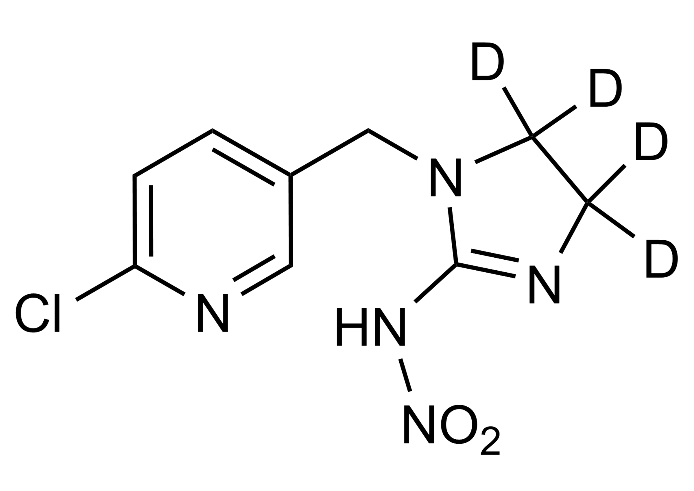 Imidacloprid D4 molecular structure reference standard CAS 1015855-75-0