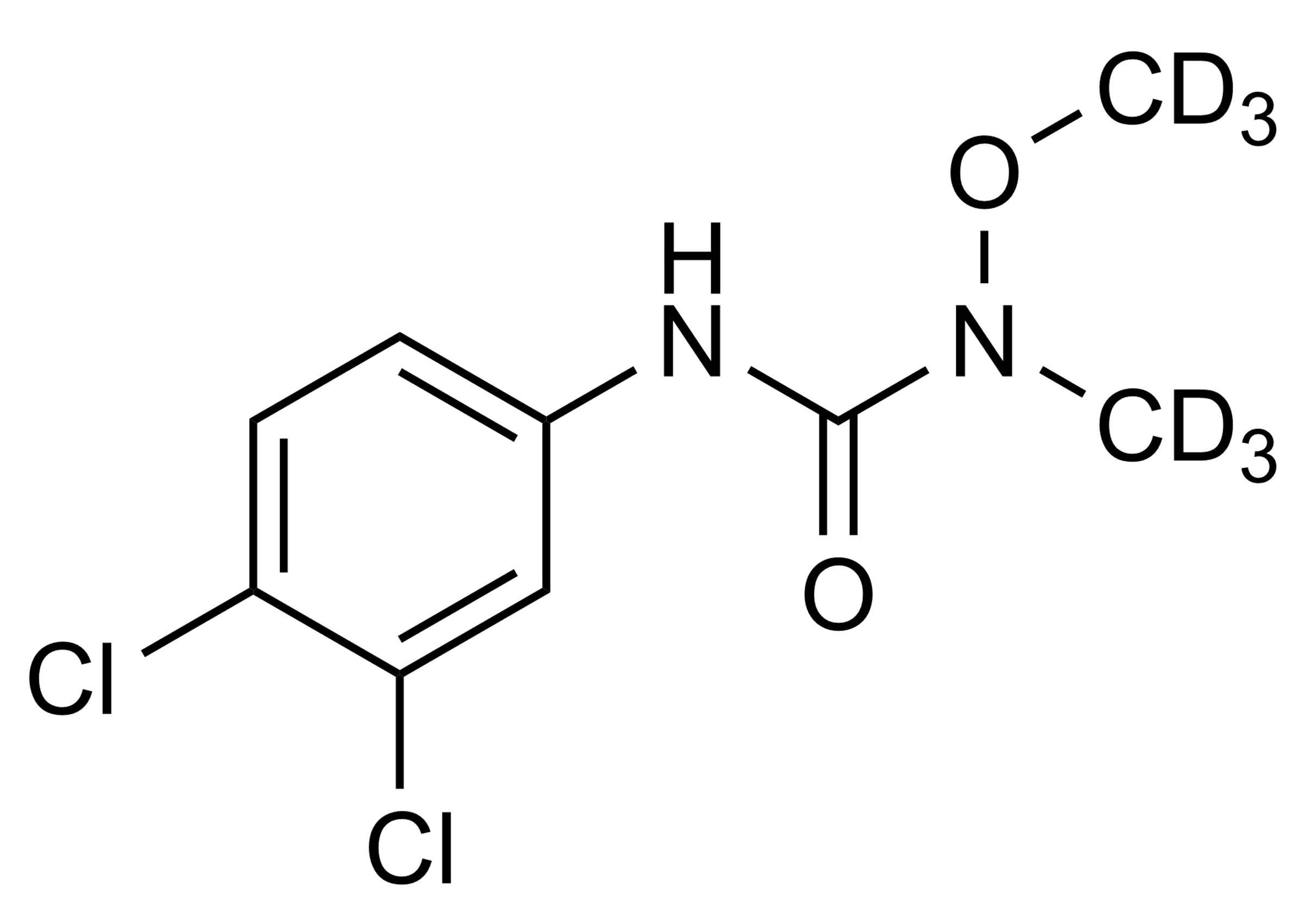 Linuron D6 Reference Standard Structure Linuron D6 reference standard molecular structure for LC-MS/MS and GC-MS analysis