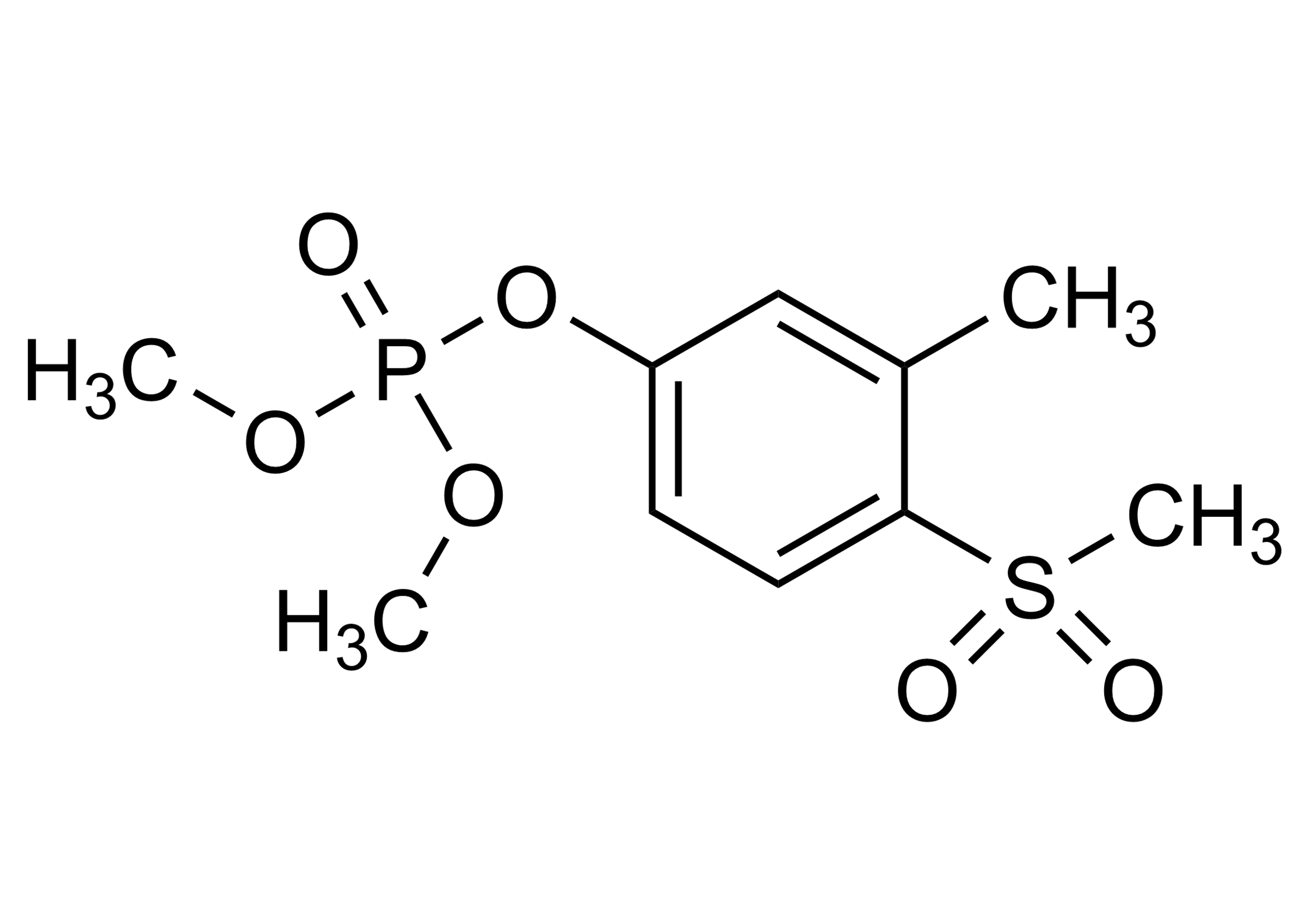 Fenthion oxon sulfone Reference Standard Molecular Structure - CAS 14086-35-2 Molecular structure of Fenthion oxon sulfone reference standard (CAS 14086-35-2) for LC-MS/MS and GC-MS analysis