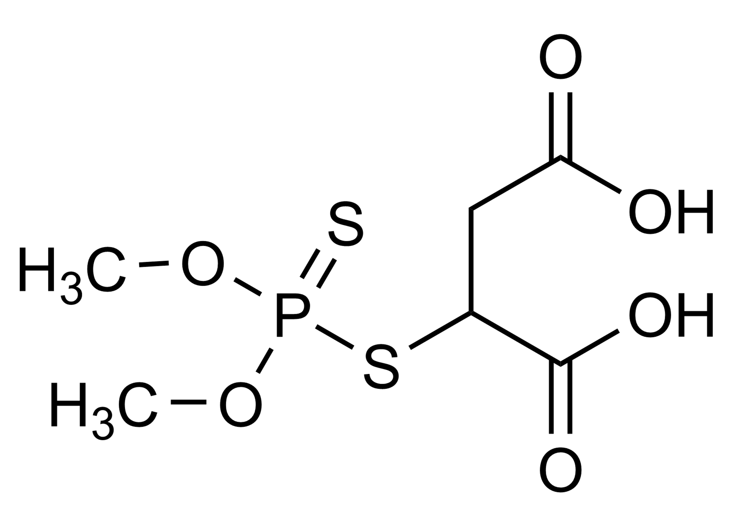 Malathion diacid Reference Standard Structure CAS 1190-28-9 Malathion diacid reference standard molecular structure (CAS 1190-28-9)
