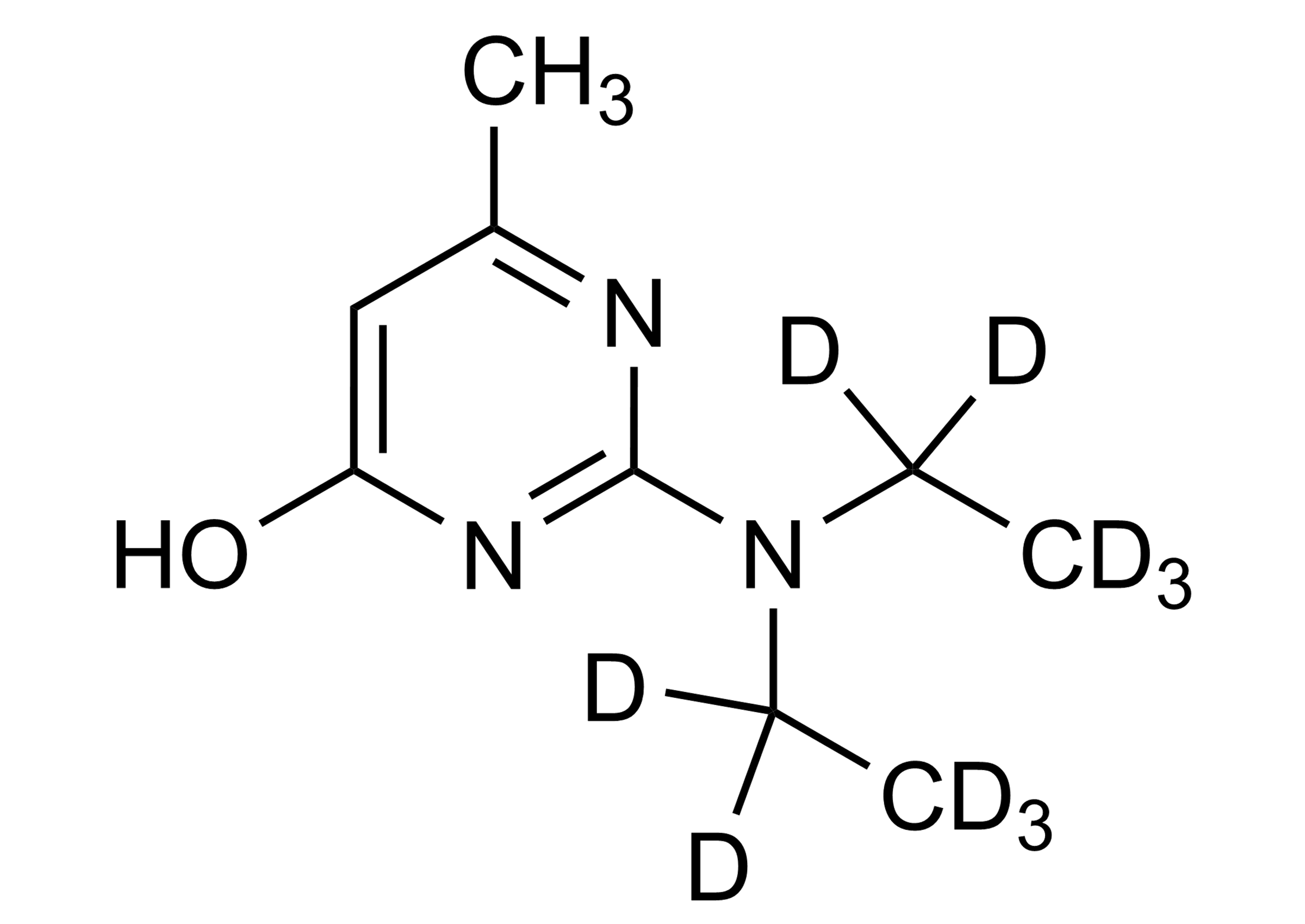2-Diethylamino-D10-6-hydroxy-4-methylpyrimidine DEAMPY-D10 molecular structure reference standard