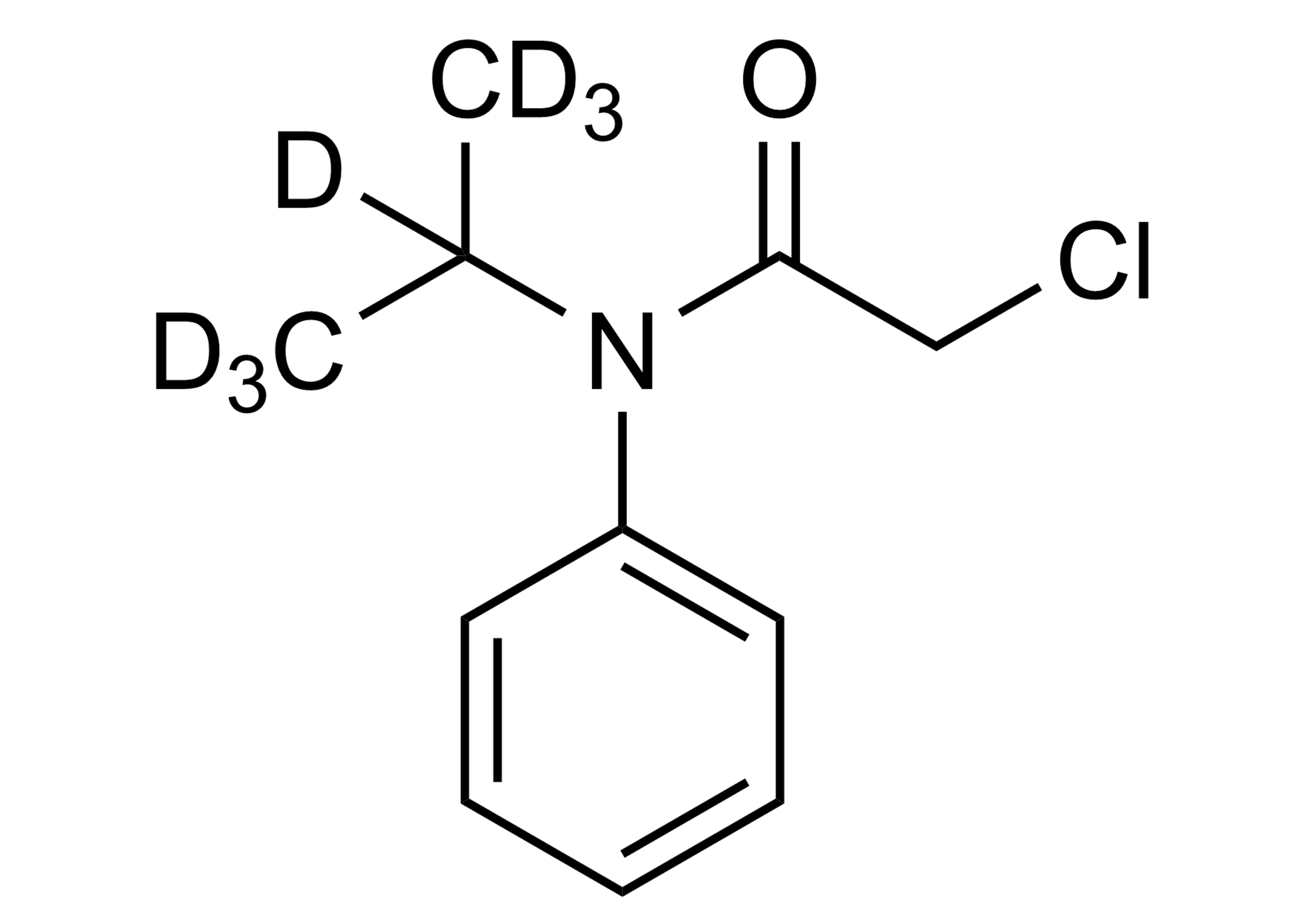 Propachlor-D7 molecular structure reference standard for LC-MS/MS and GC-MS analysis