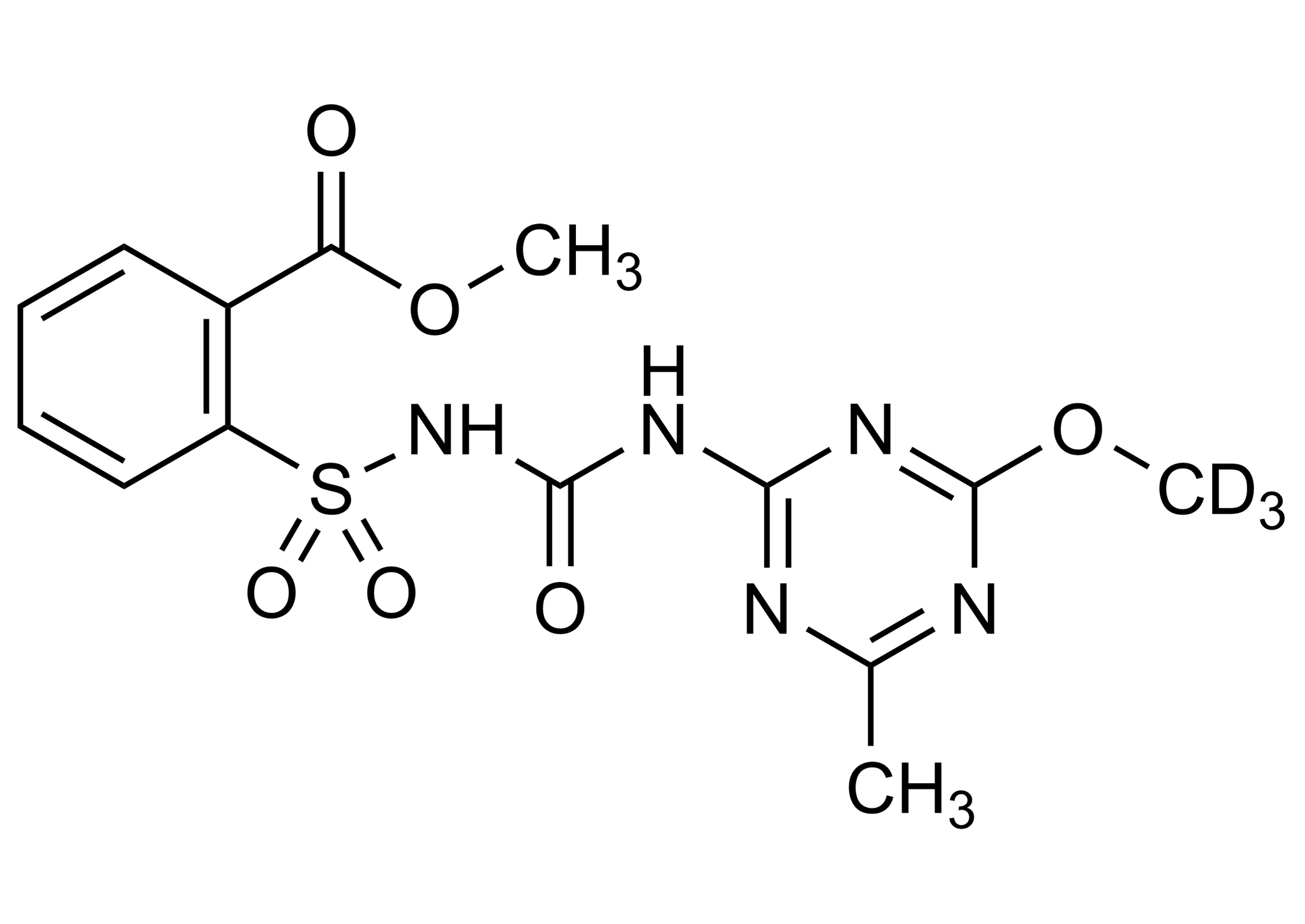 Metsulfuron methyl D3 reference standard molecular structure