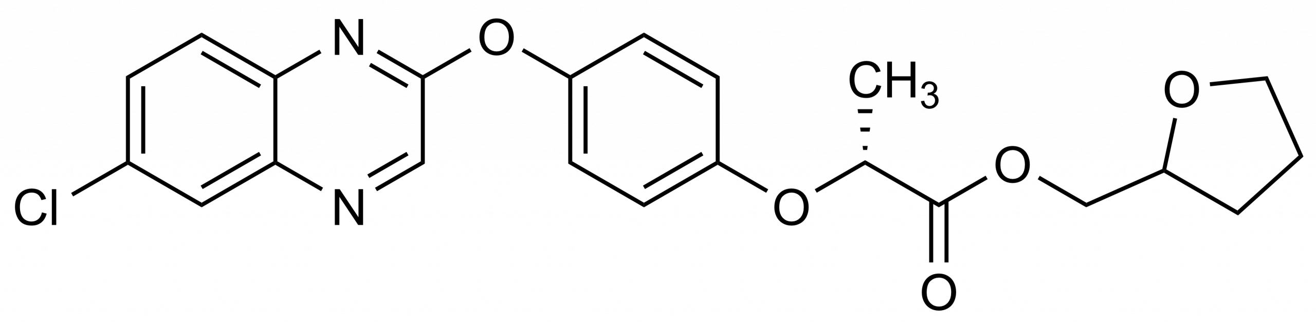 Molecular structure of Quizalofop-p-tefuryl reference standard for LC-MS/MS and GC-MS