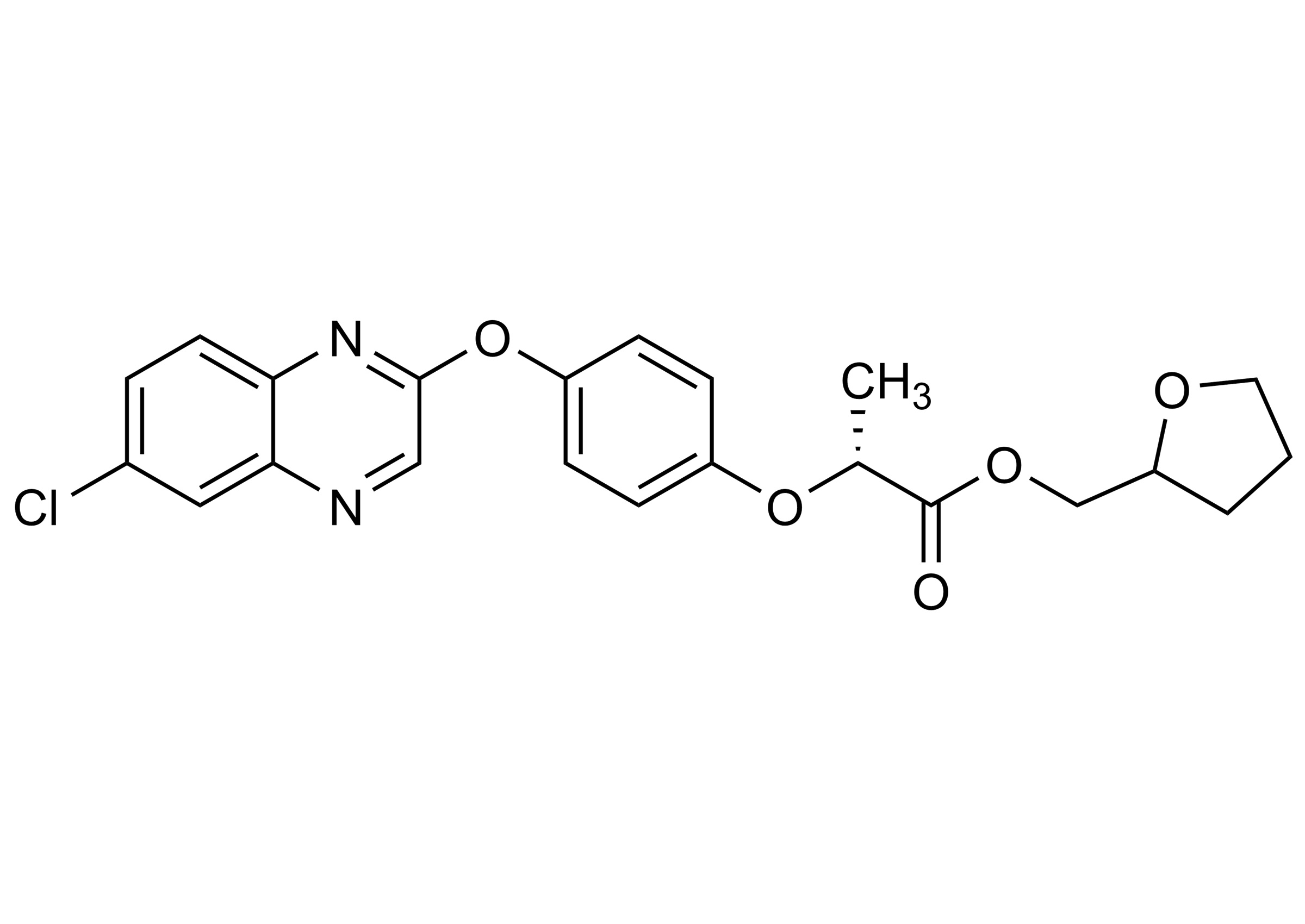 Quizalofop-p-tefuryl Reference Standard Structure Molecular structure of Quizalofop-p-tefuryl reference standard for LC-MS/MS and GC-MS