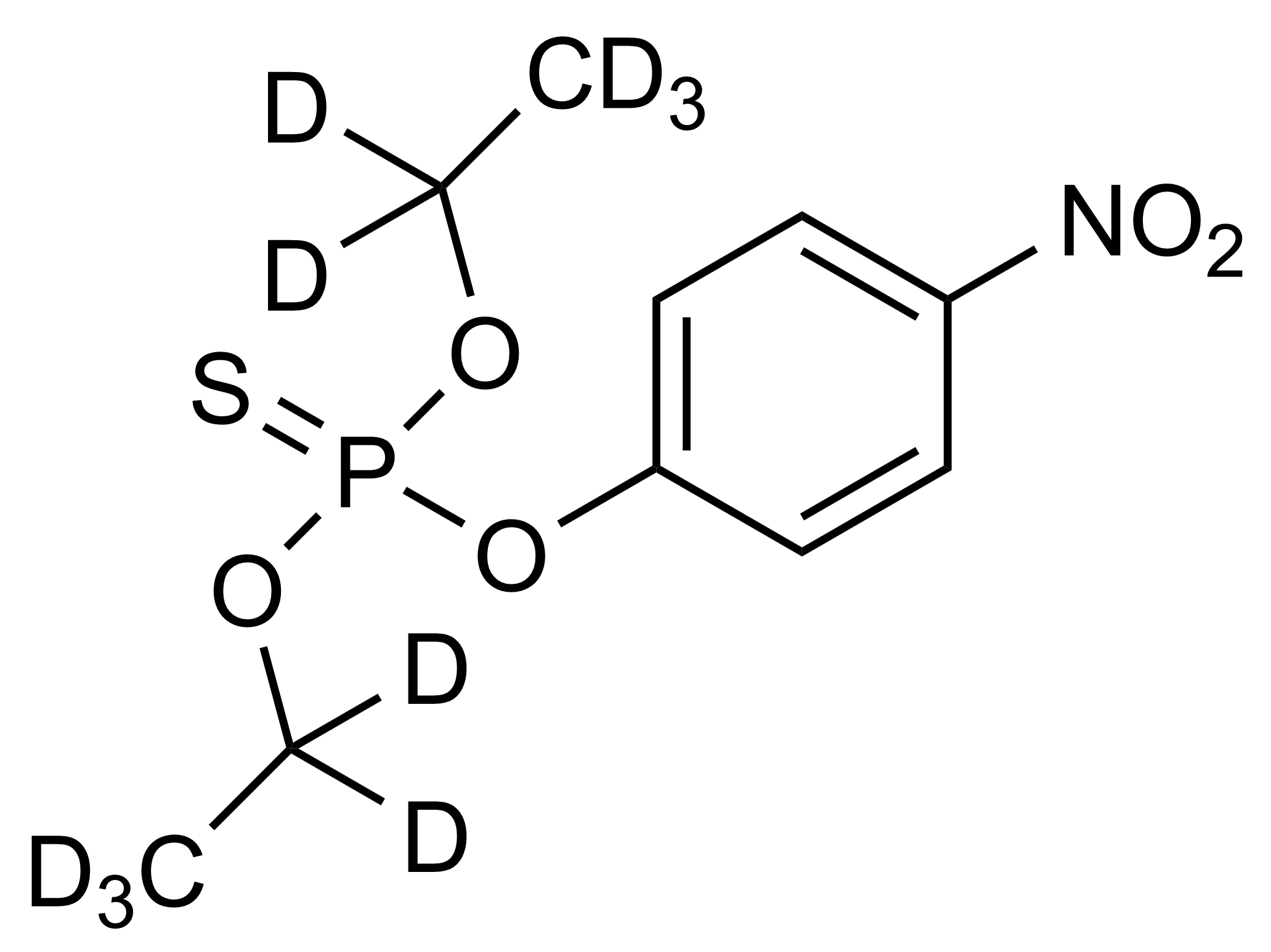 Parathion D10 Reference Standard Structure Parathion D10 reference standard molecular structure for LC-MS/MS and GC-MS calibration