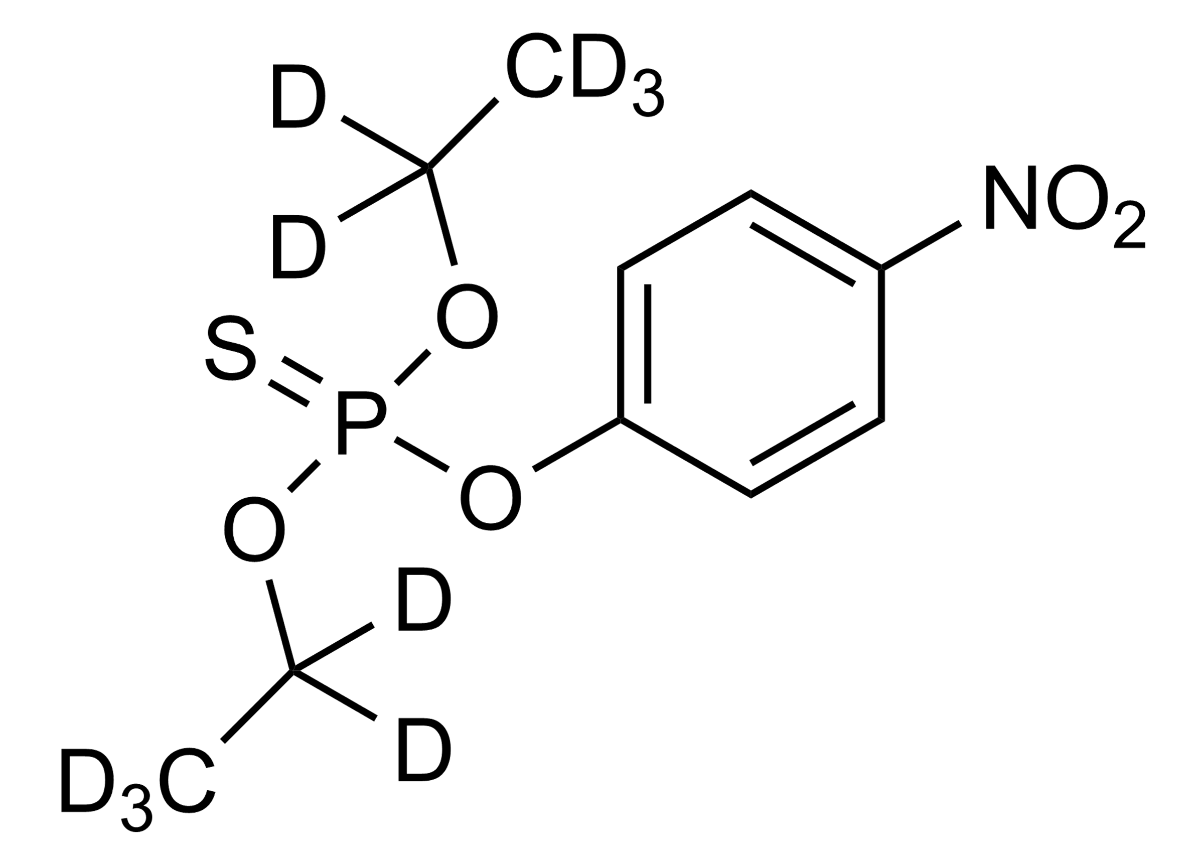 Parathion D10 reference standard molecular structure for LC-MS/MS and GC-MS calibration