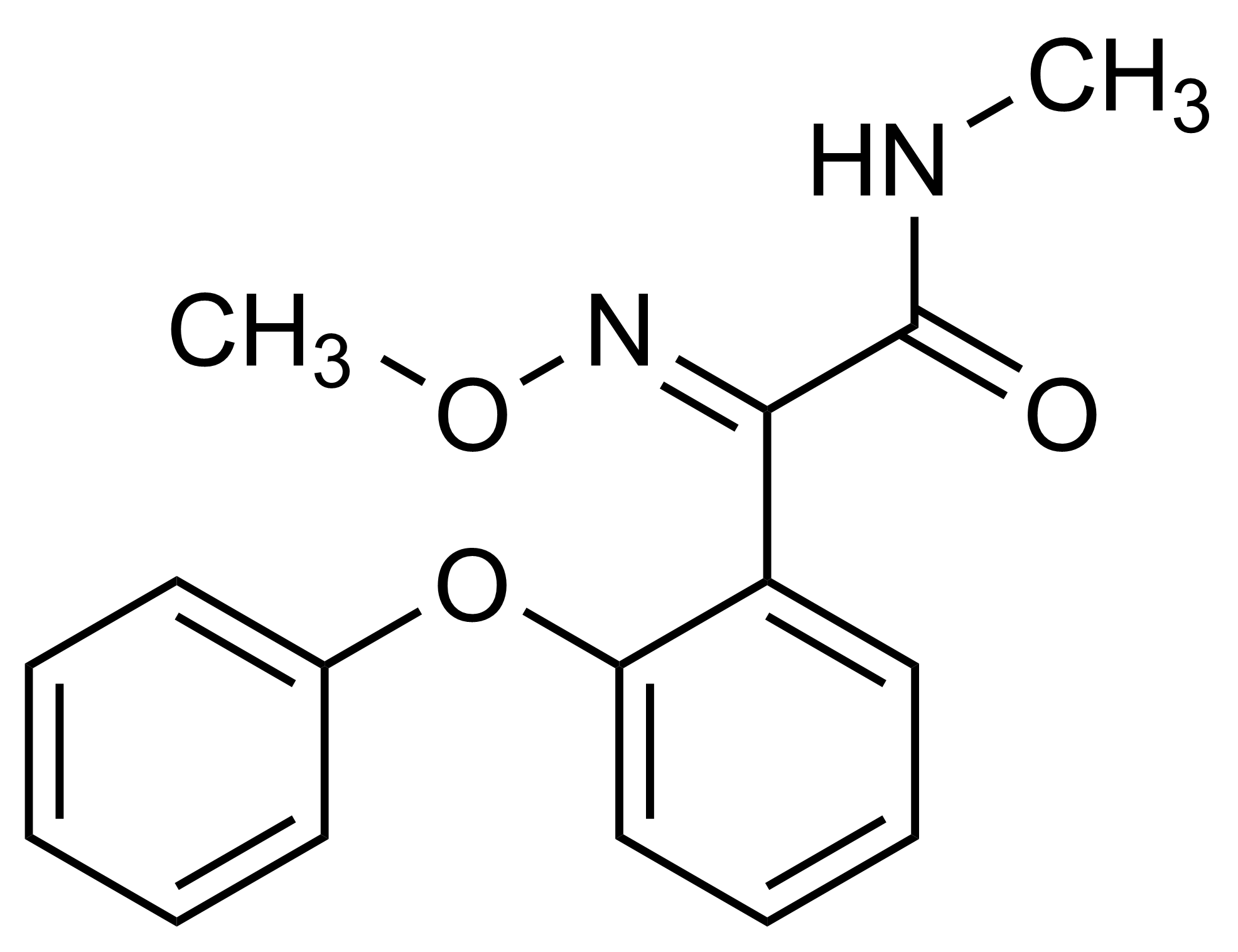 E-Metominostrobin Reference Standard Structure E-Metominostrobin reference standard molecular structure (CAS 133408-50-1) for LC-MS/MS and GC-MS