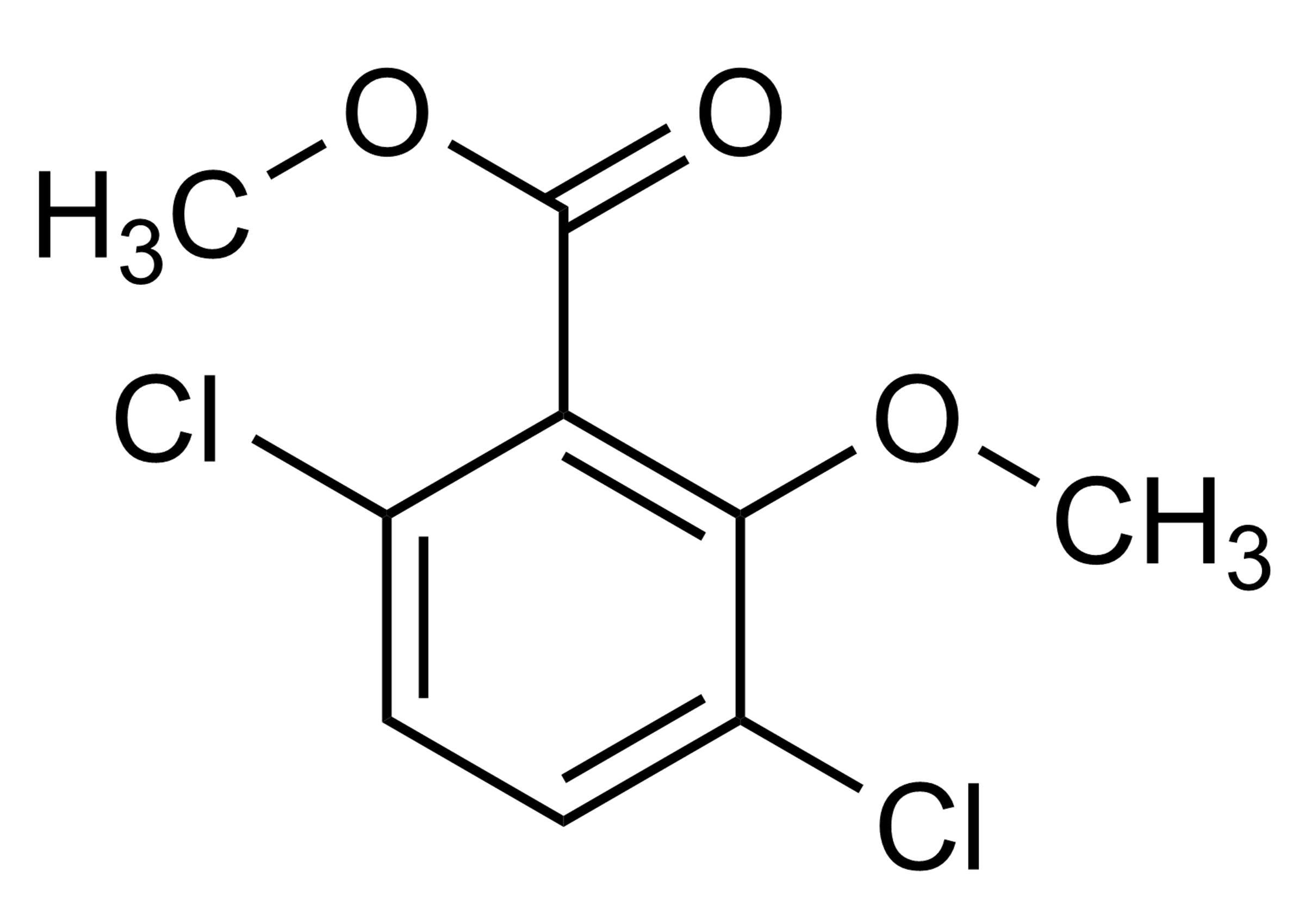 Dicamba methylester Reference Standard - Molecular Structure Dicamba methylester reference standard molecular structure (CAS 6597-78-0)