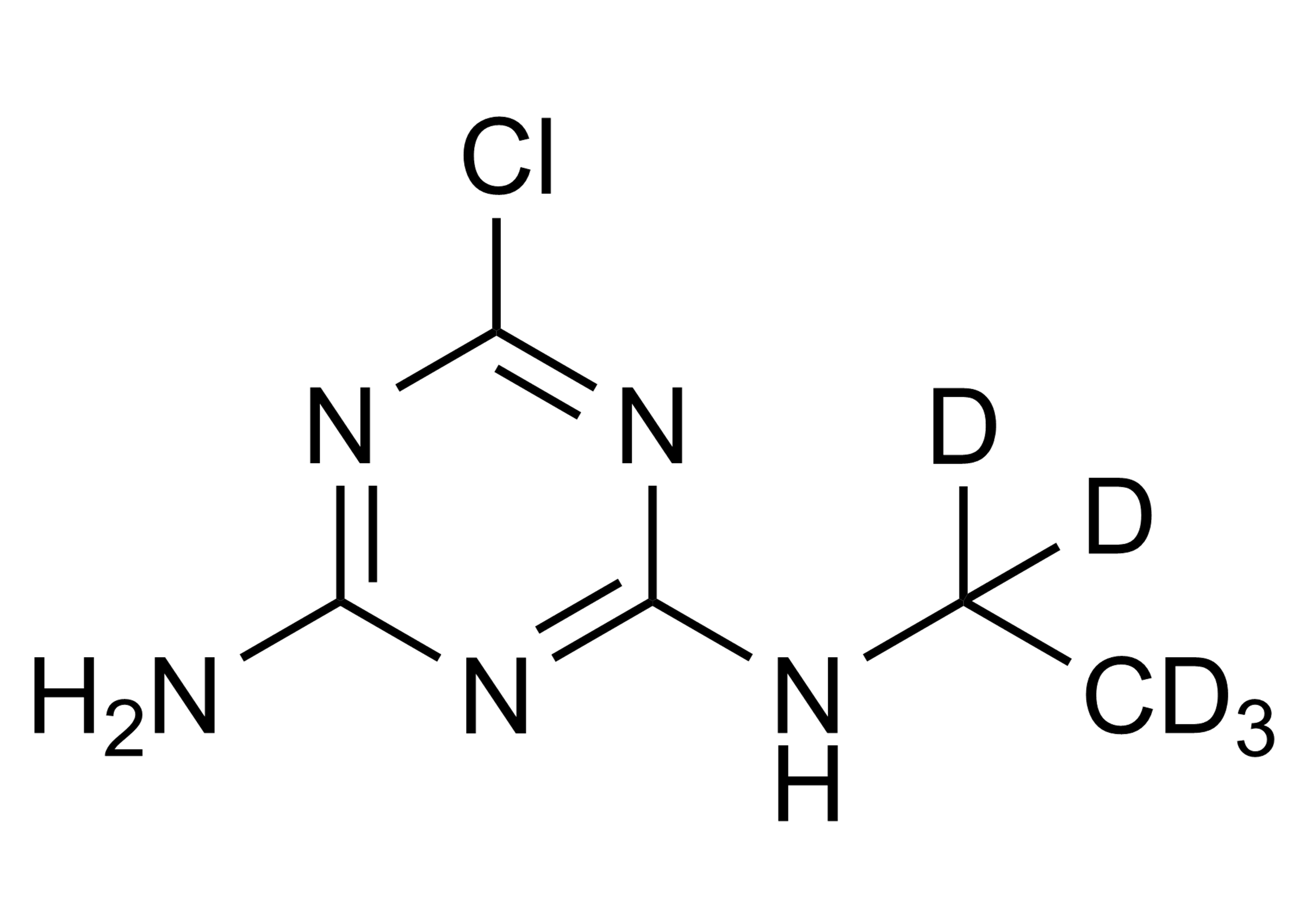 Atrazine-desisopropyl-D5 Reference Standard Molecular Structure Atrazine-desisopropyl-D5 molecular structure reference standard for LC-MS/MS and GC-MS