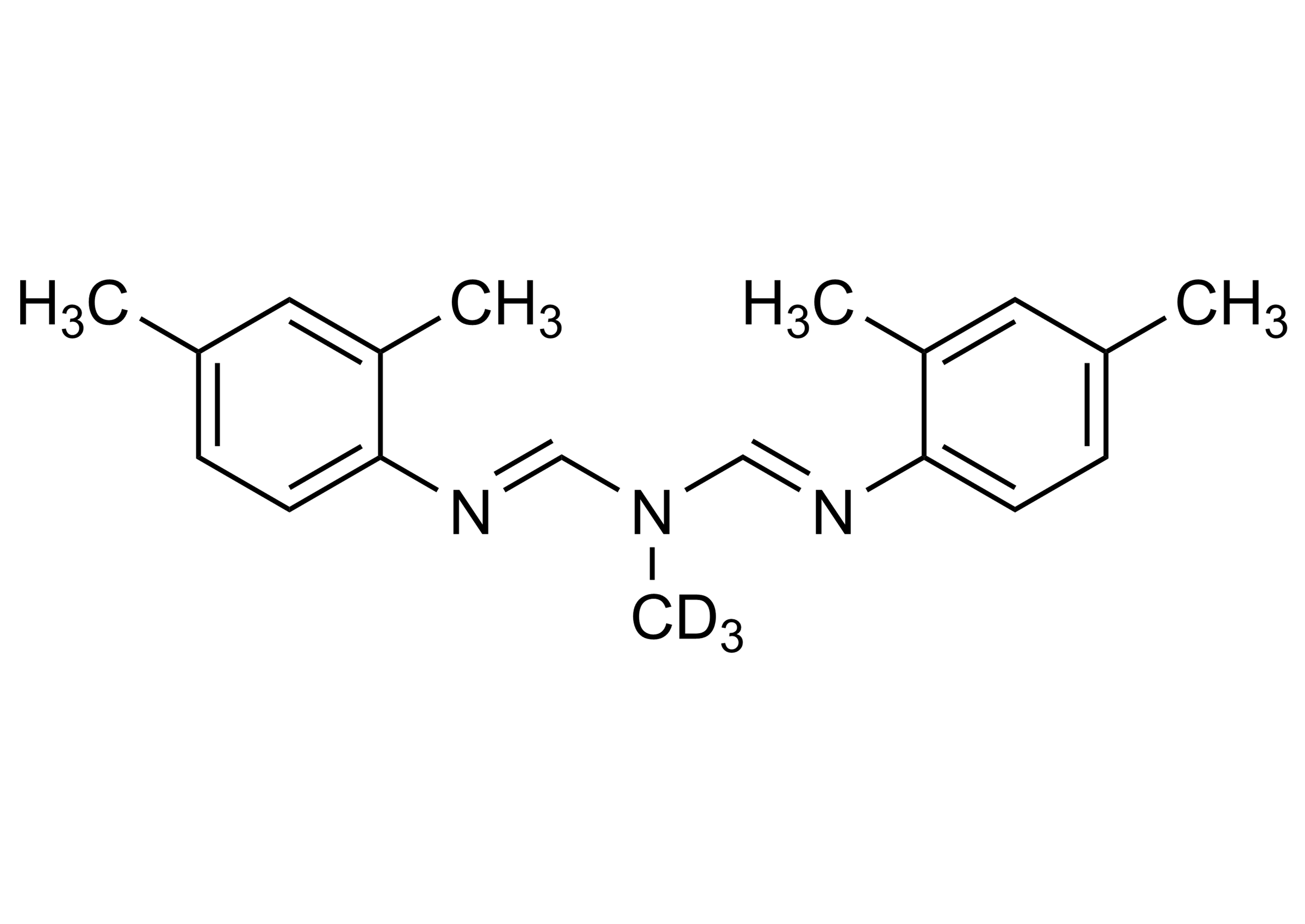 Amitraz D3 Reference Standard Molecular Structure Amitraz D3 reference standard molecular structure for LC-MS/MS and GC-MS analysis