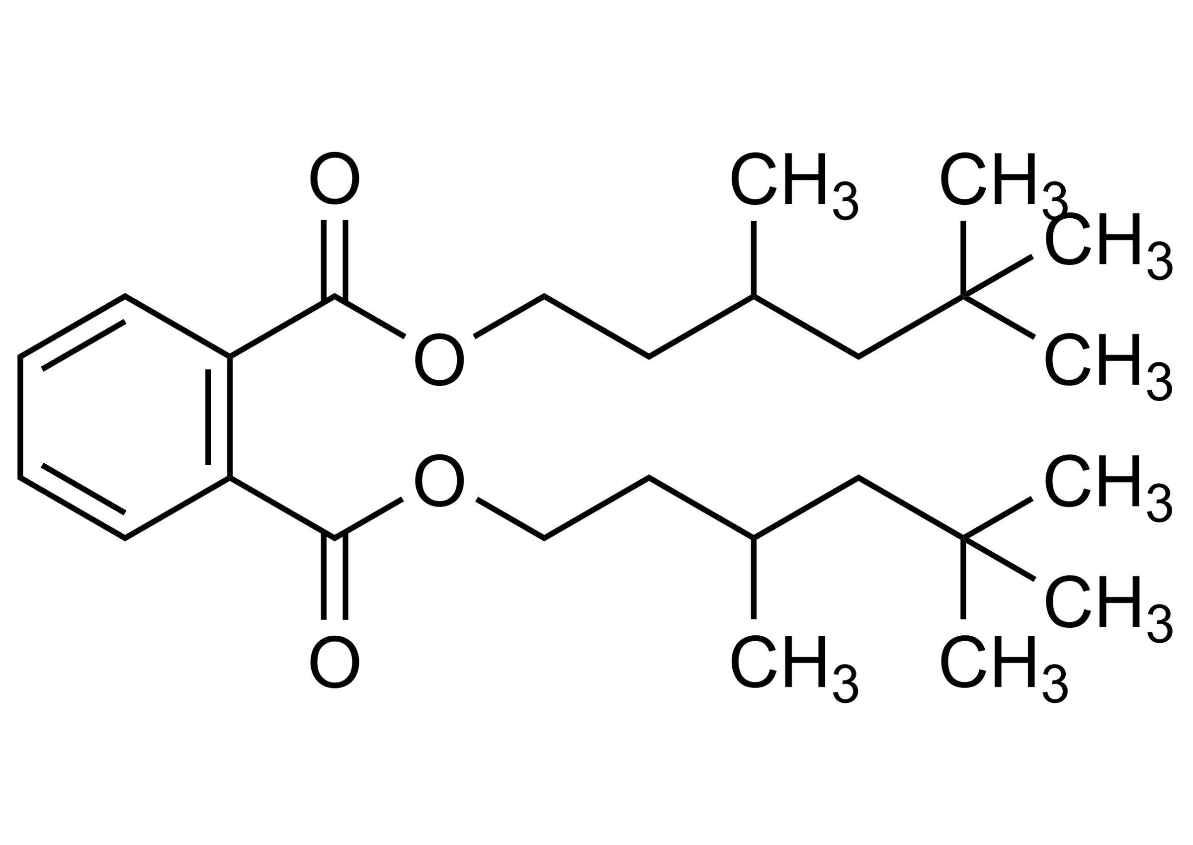 Bis(3,5,5-trimethyl-hexyl) phthalate Diisononyl phthalate Reference Standard Molecular Structure Bis 3 5 5 trimethyl hexyl phthalate Diisononyl phthalate reference standard molecular structure CAS 14103-61-8