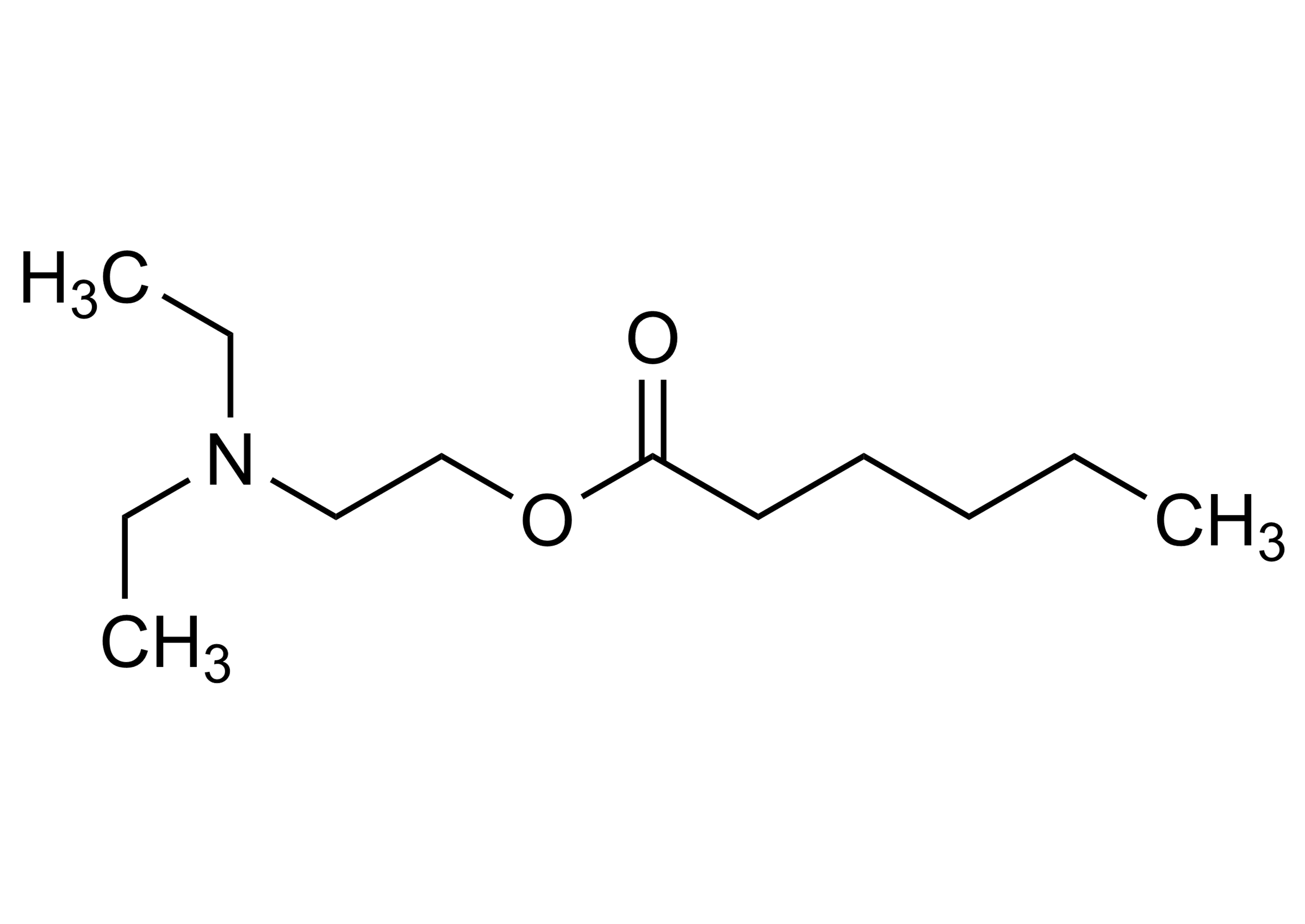 Diethylaminoethyl hexanoate reference standard molecular structure (CAS 10369-83-2)