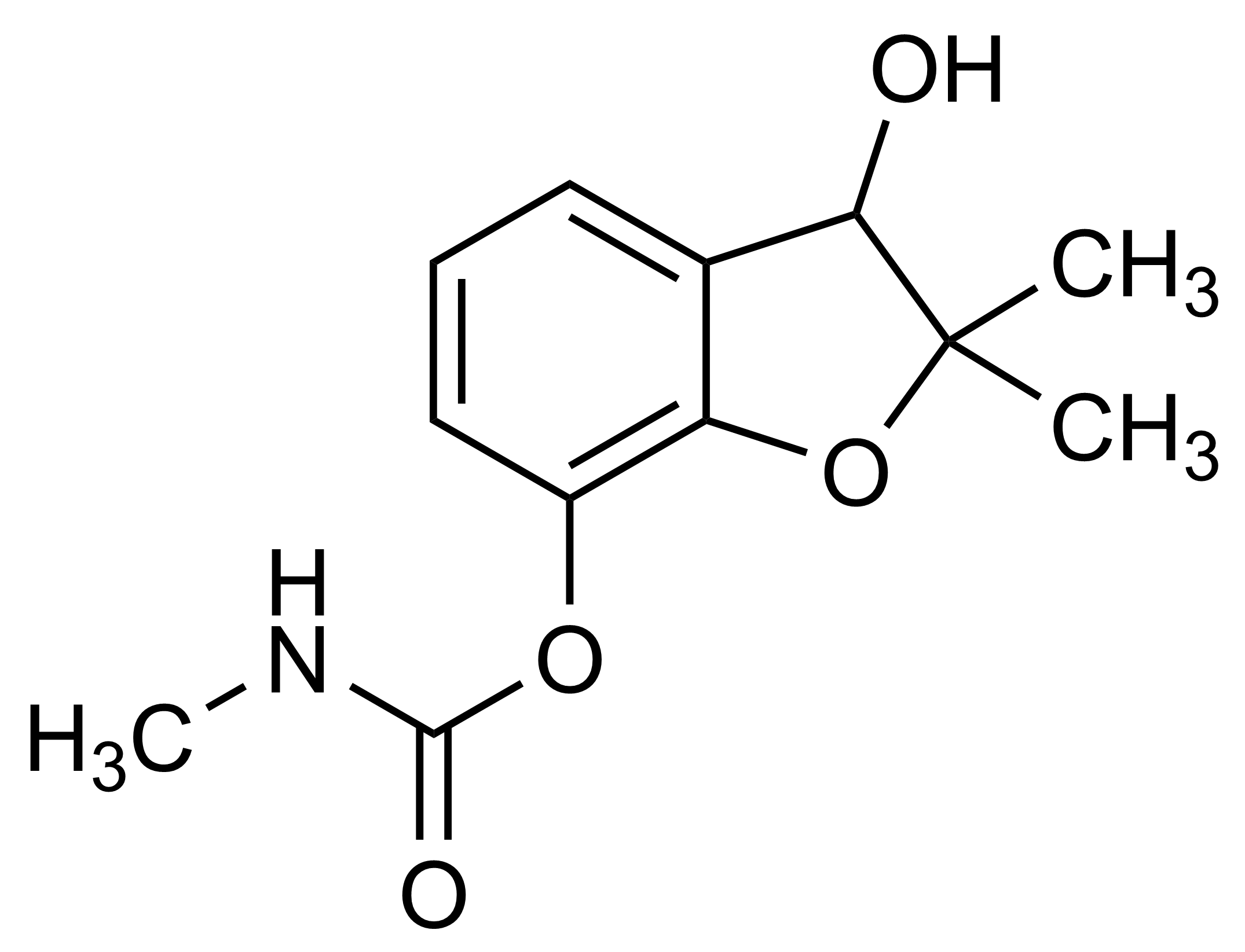 Carbofuran-3-hydroxy reference standard molecular structure (CAS 16655-82-6)