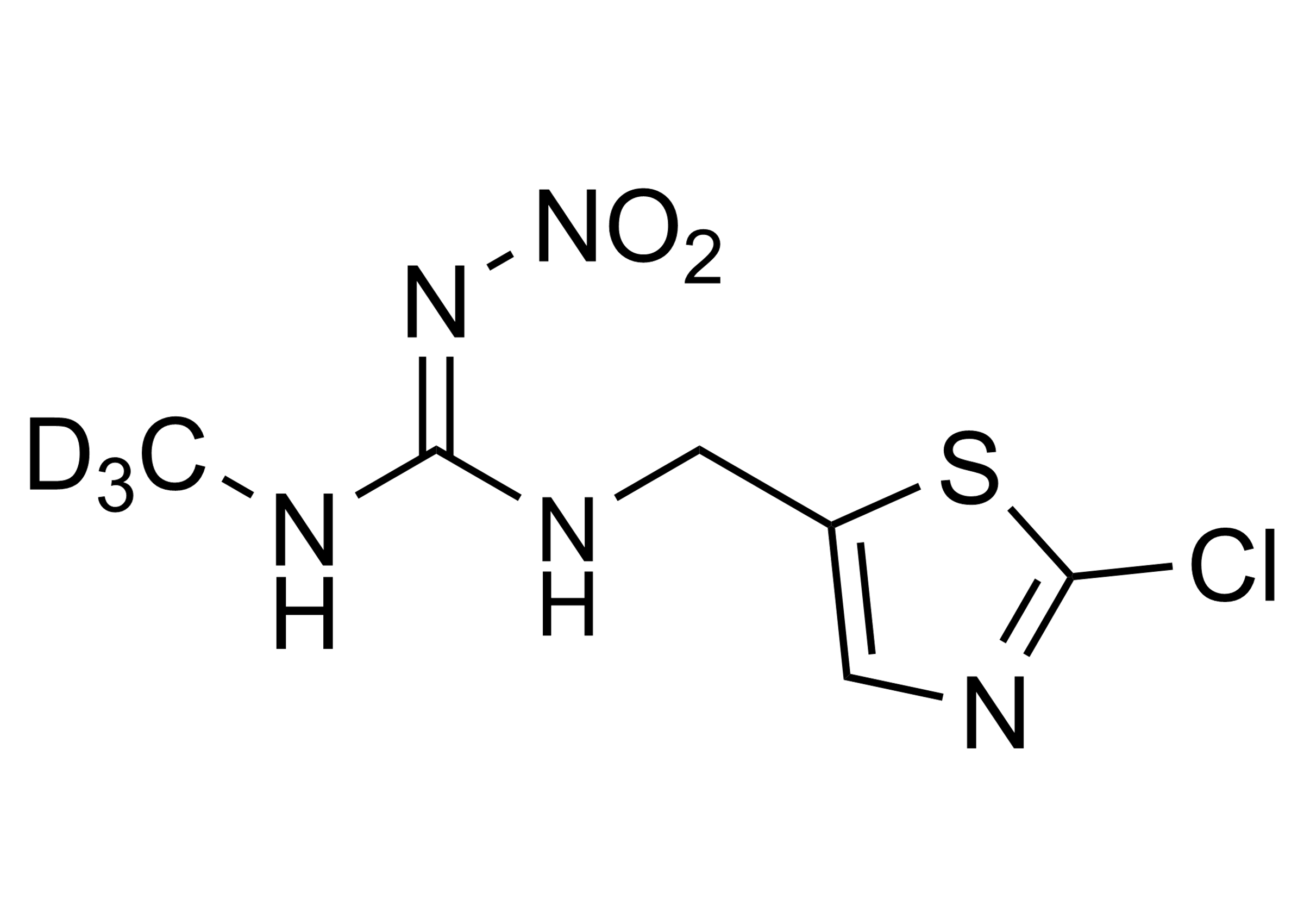 Clothianidin-D3 Reference Standard Structure Clothianidin-D3 reference standard molecular structure (CAS 1262776-24-8)