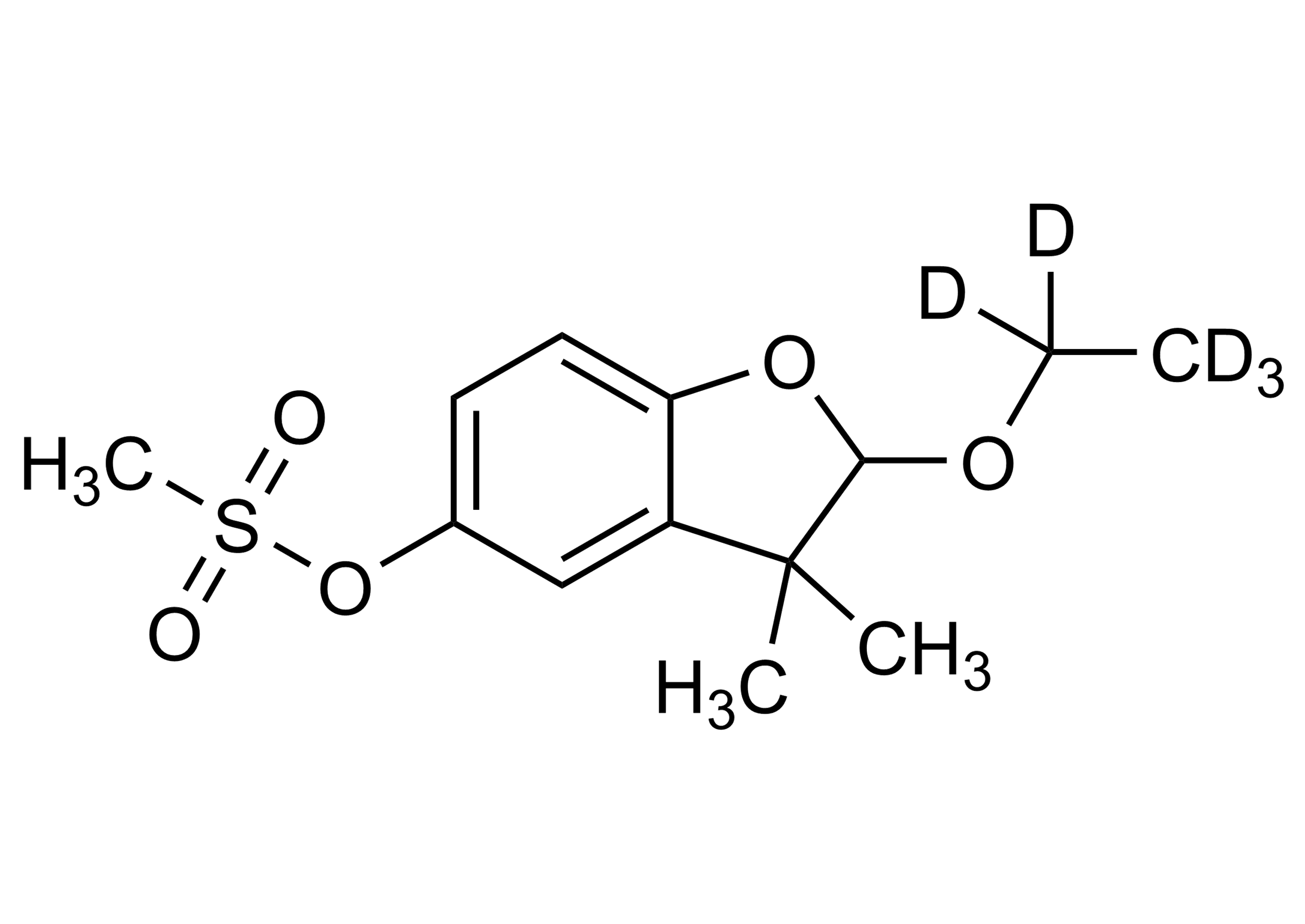 Ethofumesate D5 Reference Standard Molecular Structure (CAS 160858-11-7) Ethofumesate D5 molecular structure reference standard CAS 160858-11-7