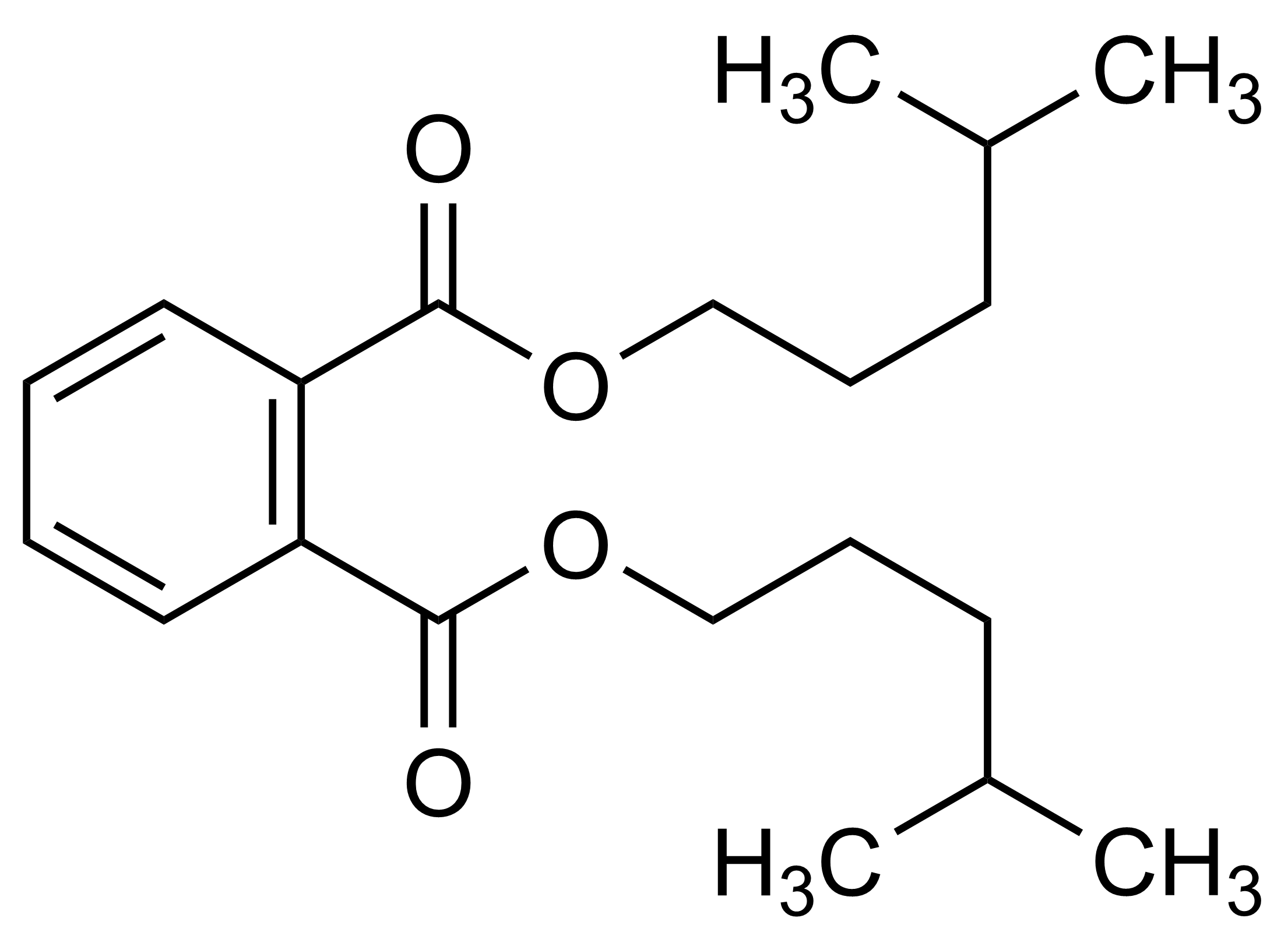 Molecular structure of Bis(4-methylpentyl) phthalate reference standard for LC-MS/MS and GC-MS