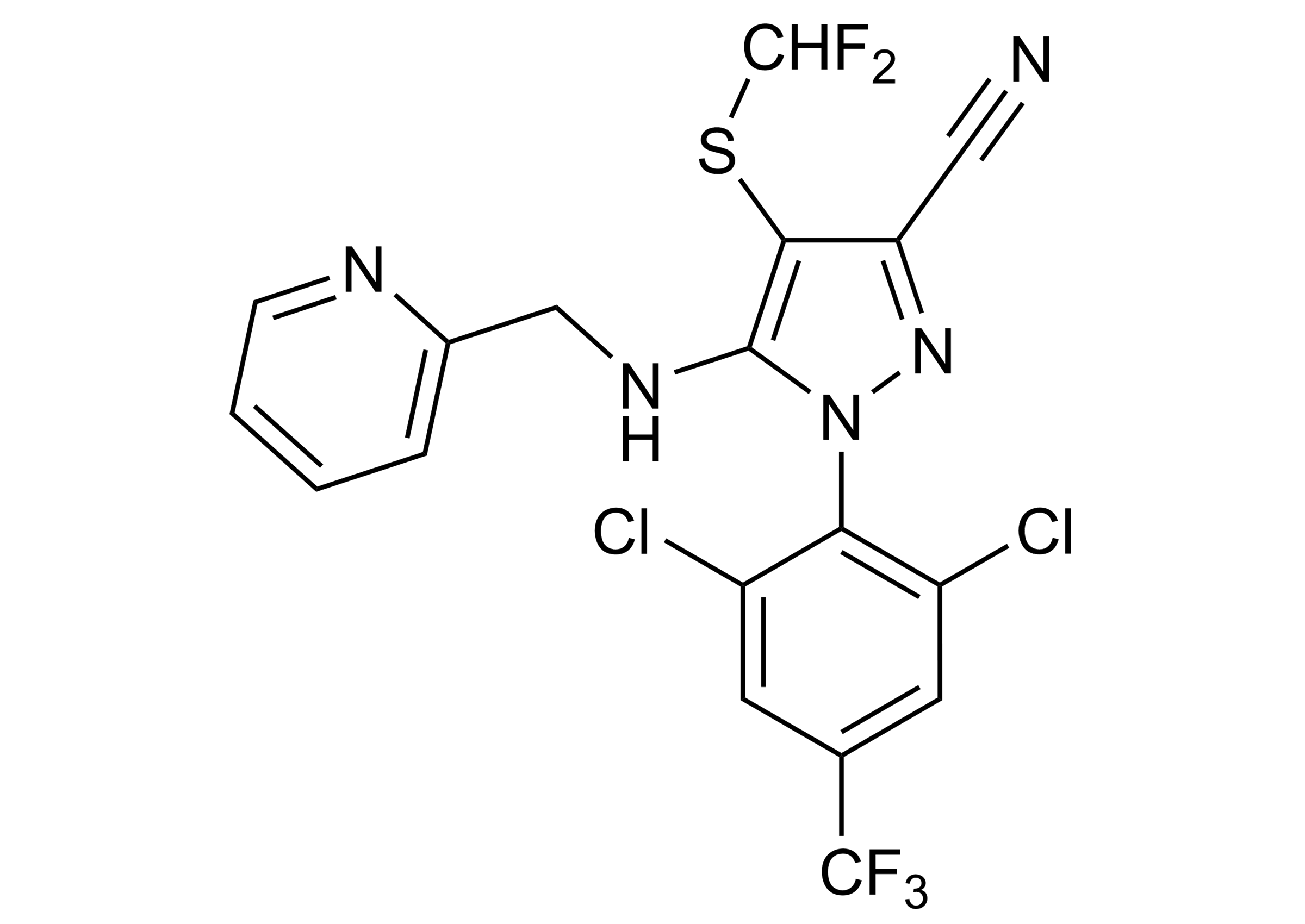Pyriprole reference standard molecular structure image Pyriprole reference standard molecular structure for LC-MS/MS and GC-MS analysis