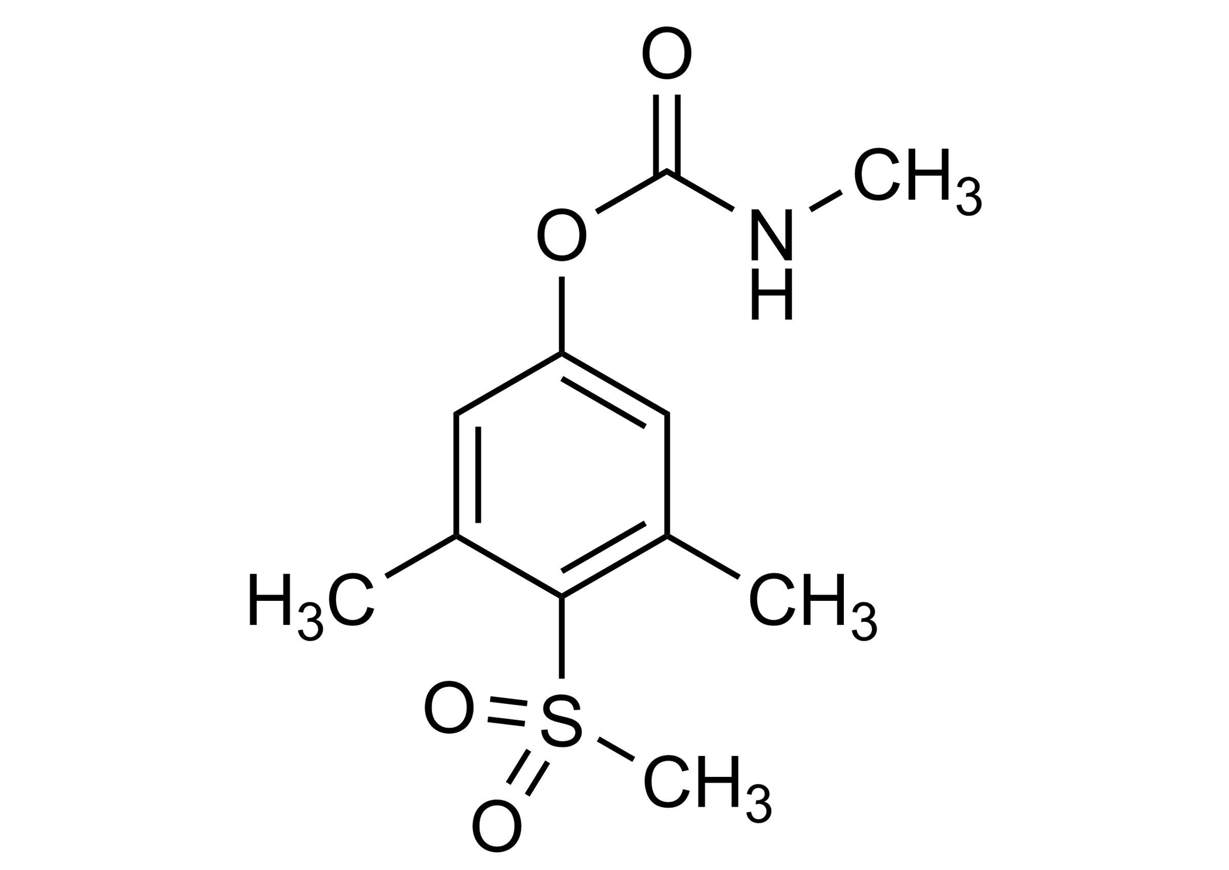 Methiocarb sulfone reference standard structure - CAS 2179-25-1 Methiocarb sulfone molecular structure reference standard (CAS 2179-25-1)