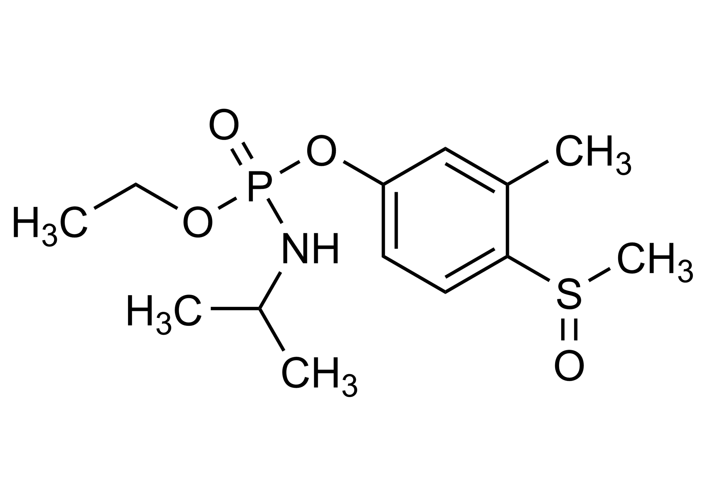 Fenamiphos sulfoxide Reference Standard Structure Image Fenamiphos sulfoxide reference standard molecular structure (CAS 31972-43-7)