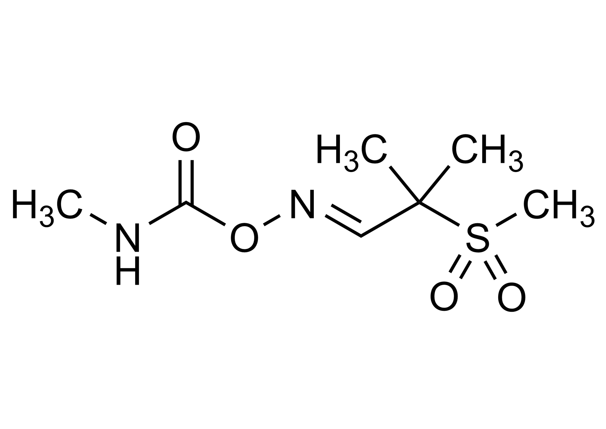 Aldicarb sulfone Aldoxycarb Reference Standard Structure Aldicarb sulfone Aldoxycarb reference standard molecular structure for LC-MS/MS and GC-MS