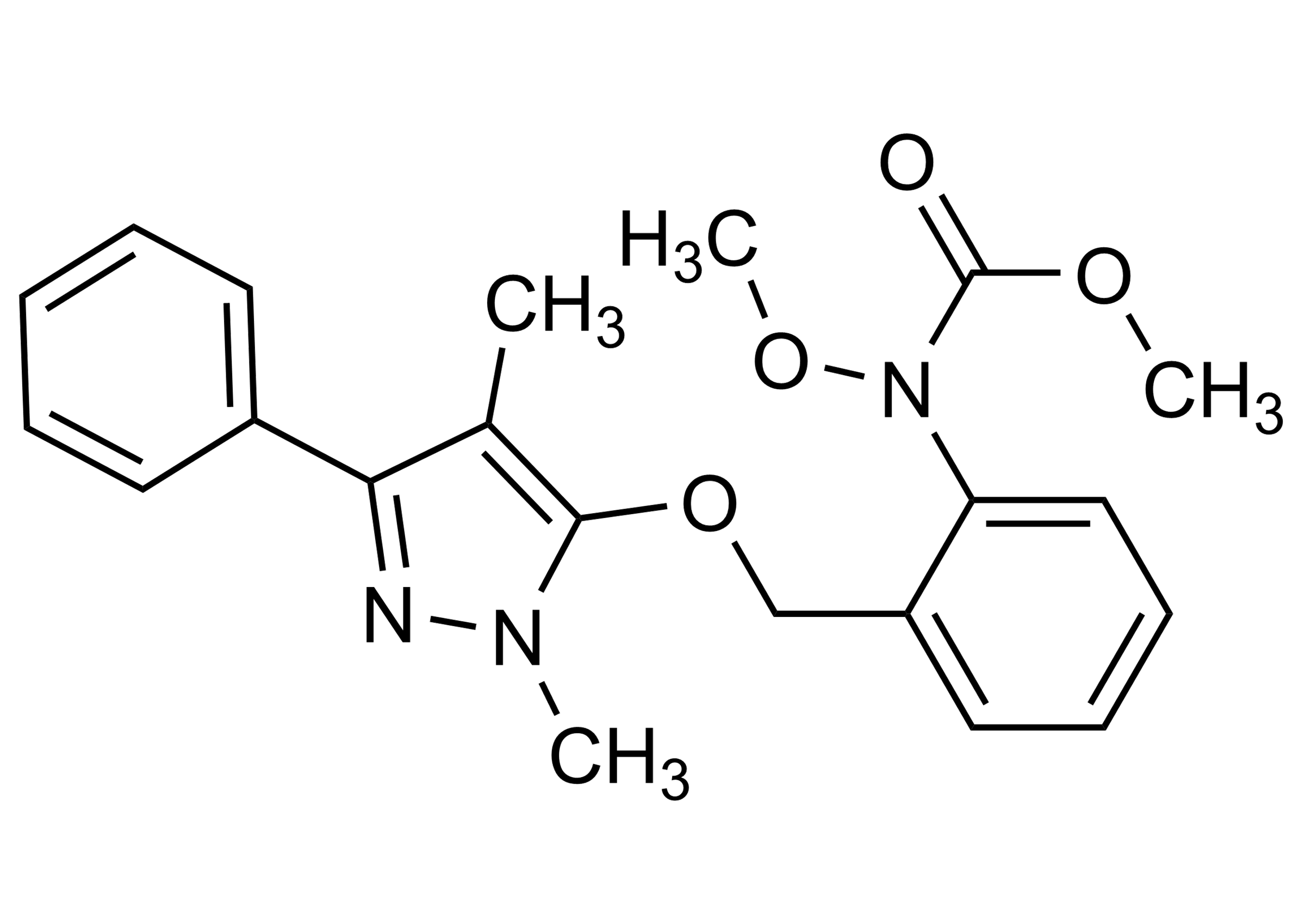 Pyrametostrobin Reference Standard Structure Pyrametostrobin reference standard molecular structure (CAS 915410-70-7)