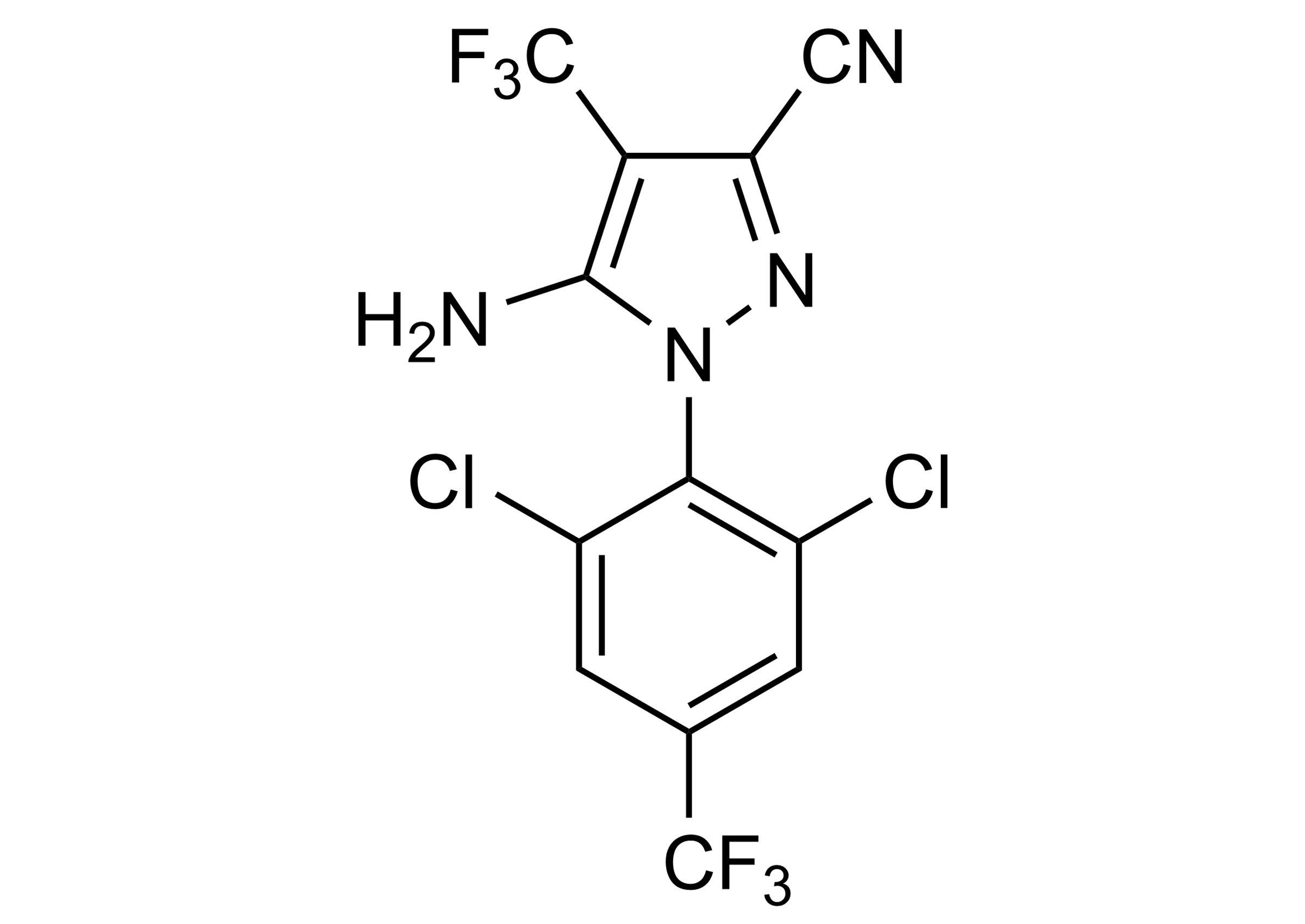 Fipronil desulfinyl Reference Standard Structure Fipronil desulfinyl reference standard molecular structure for LC-MS/MS and GC-MS